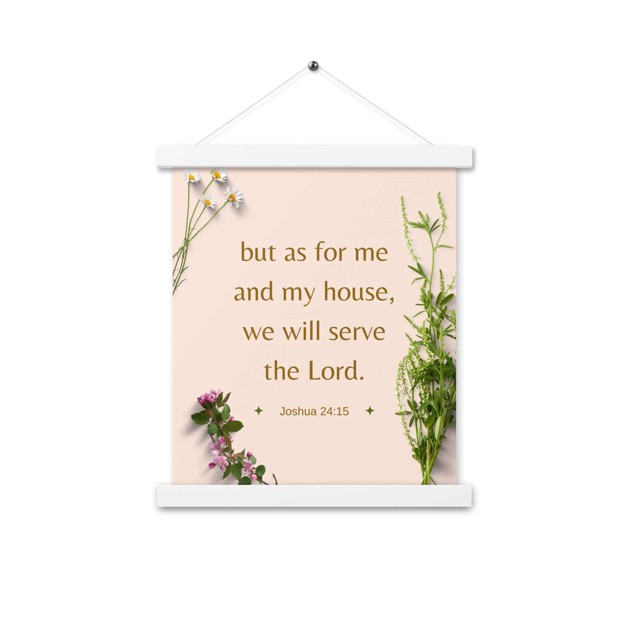Joshua 24:15 Bible Verse, your fathers Enhanced Matte Paper Poster With Hanger Wall Art