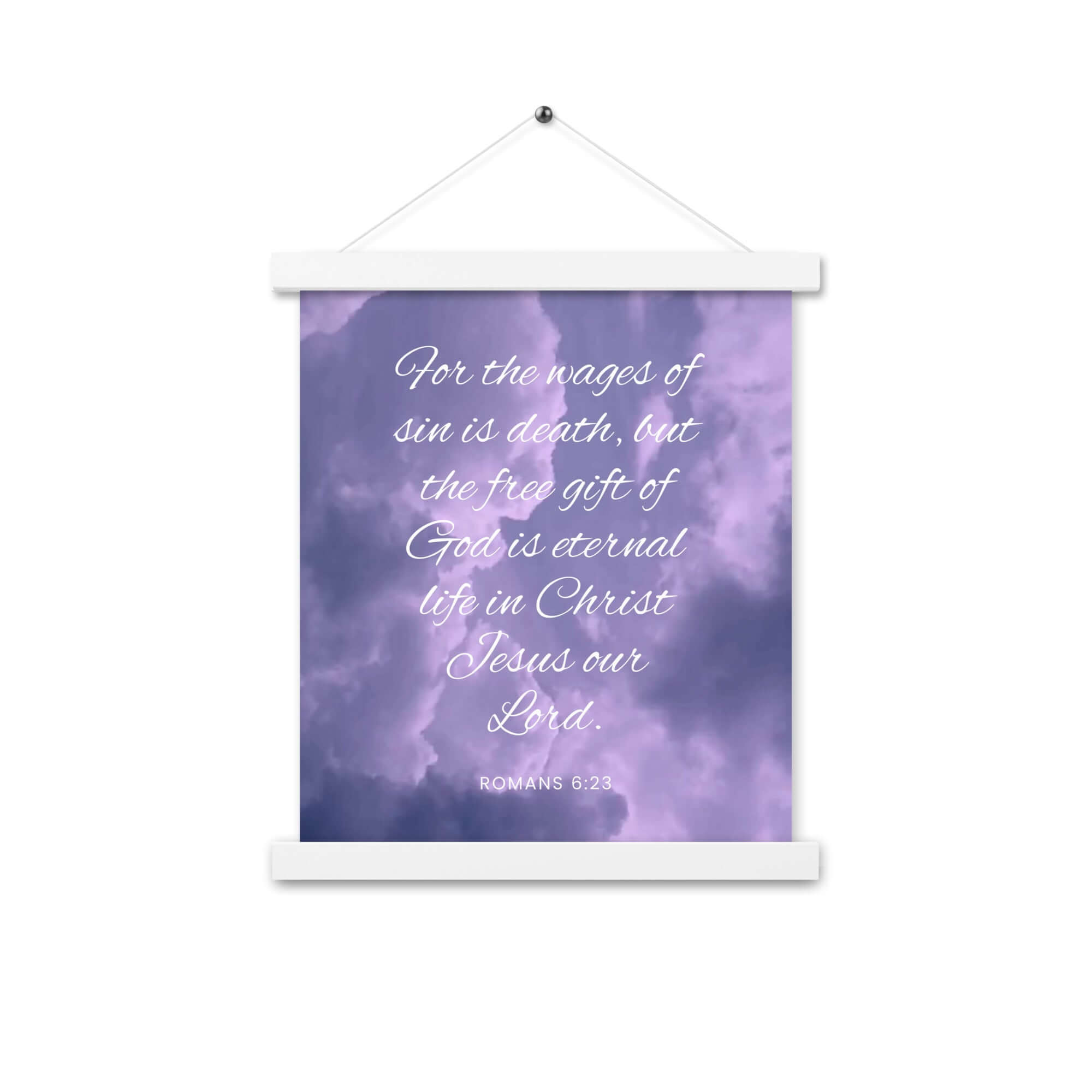 Romans 6:23 Bible Verse, free gift Enhanced Matte Paper Poster With Hanger Wall Art