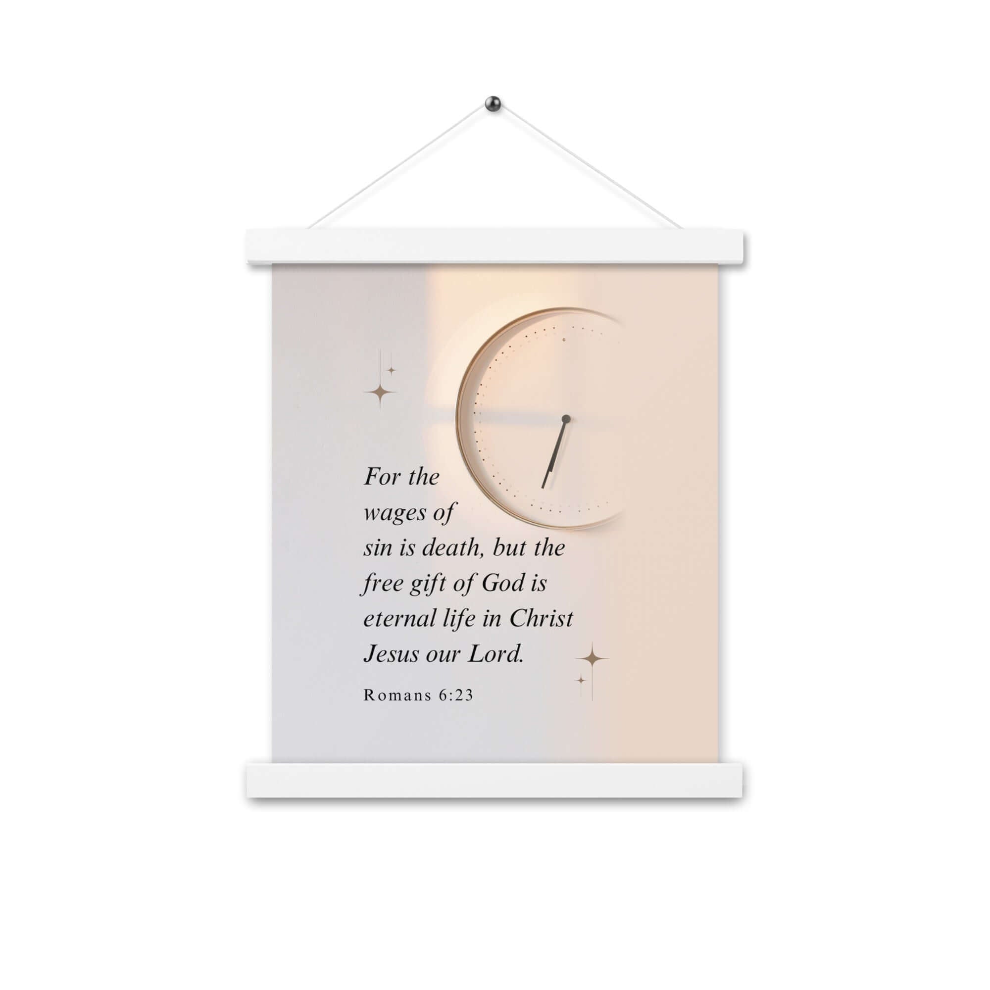 Romans 6:23 Bible Verse, our Lord Enhanced Matte Paper Poster With Hanger Wall Art