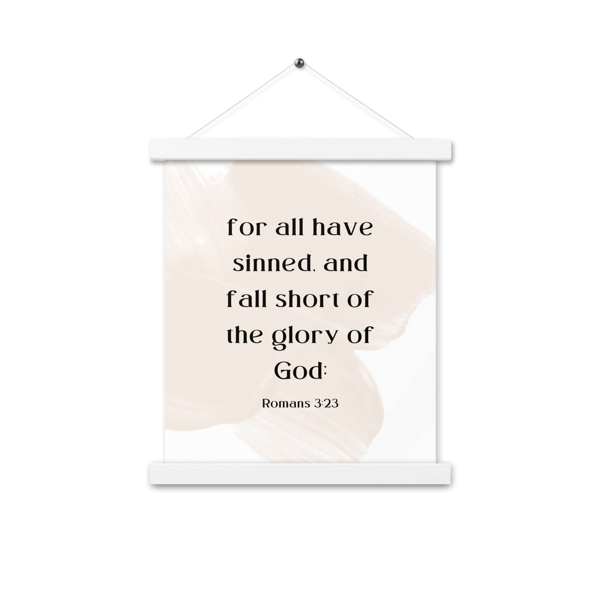 Romans 3:23 Bible Verse, fall short Enhanced Matte Paper Poster With Hanger Wall Art