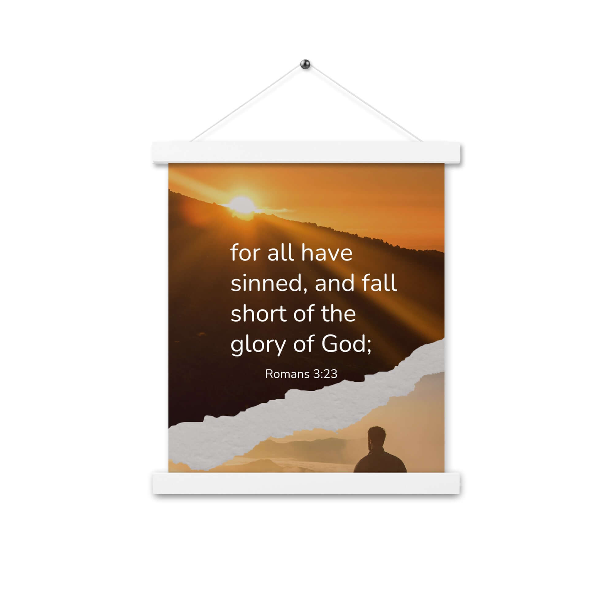Romans 3:23 Bible Verse, of God Enhanced Matte Paper Poster With Hanger Wall Art