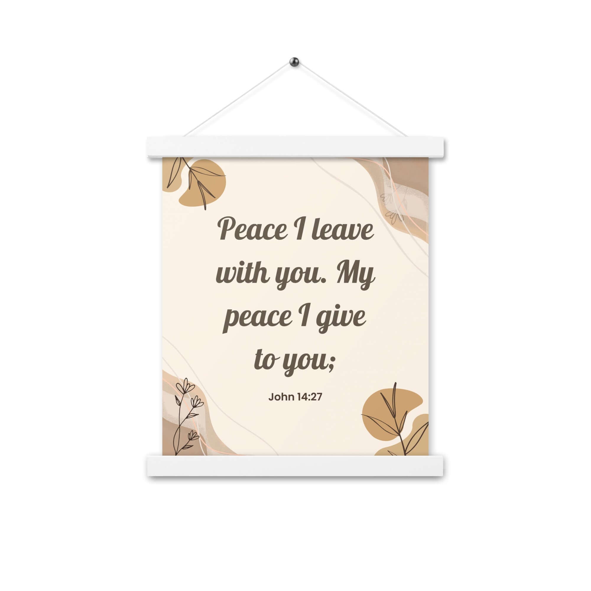 John 14:27 Bible Verse, Peace I Enhanced Matte Paper Poster With Hanger Wall Art