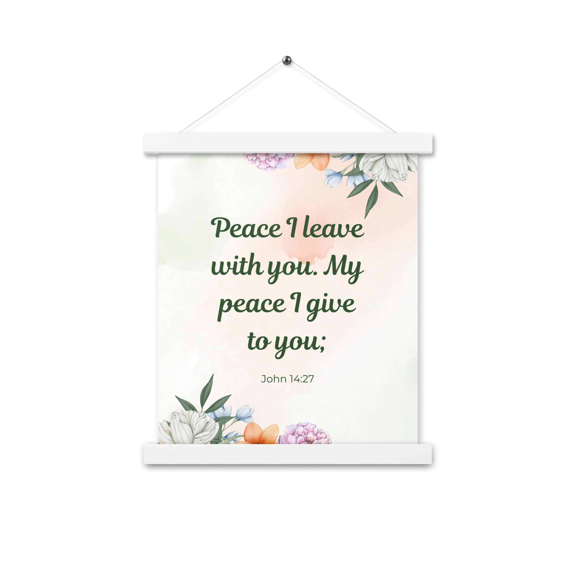 John 14:27 Bible Verse, with you Enhanced Matte Paper Poster With Hanger Wall Art