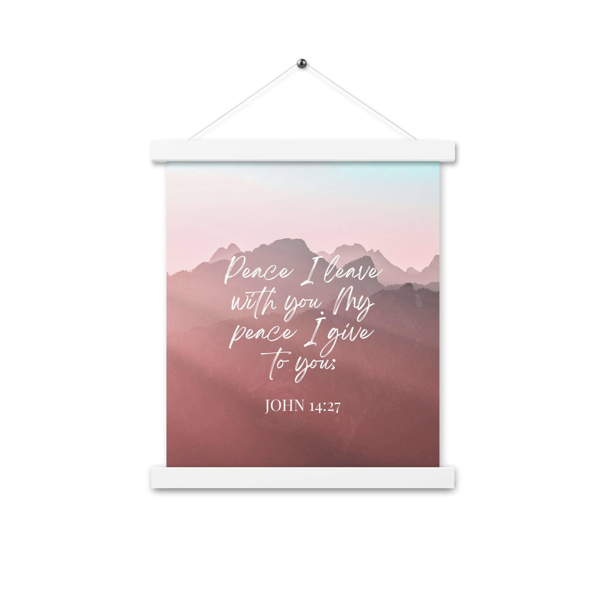 John 14:27 Bible Verse, I give you Enhanced Matte Paper Poster With Hanger Wall Art