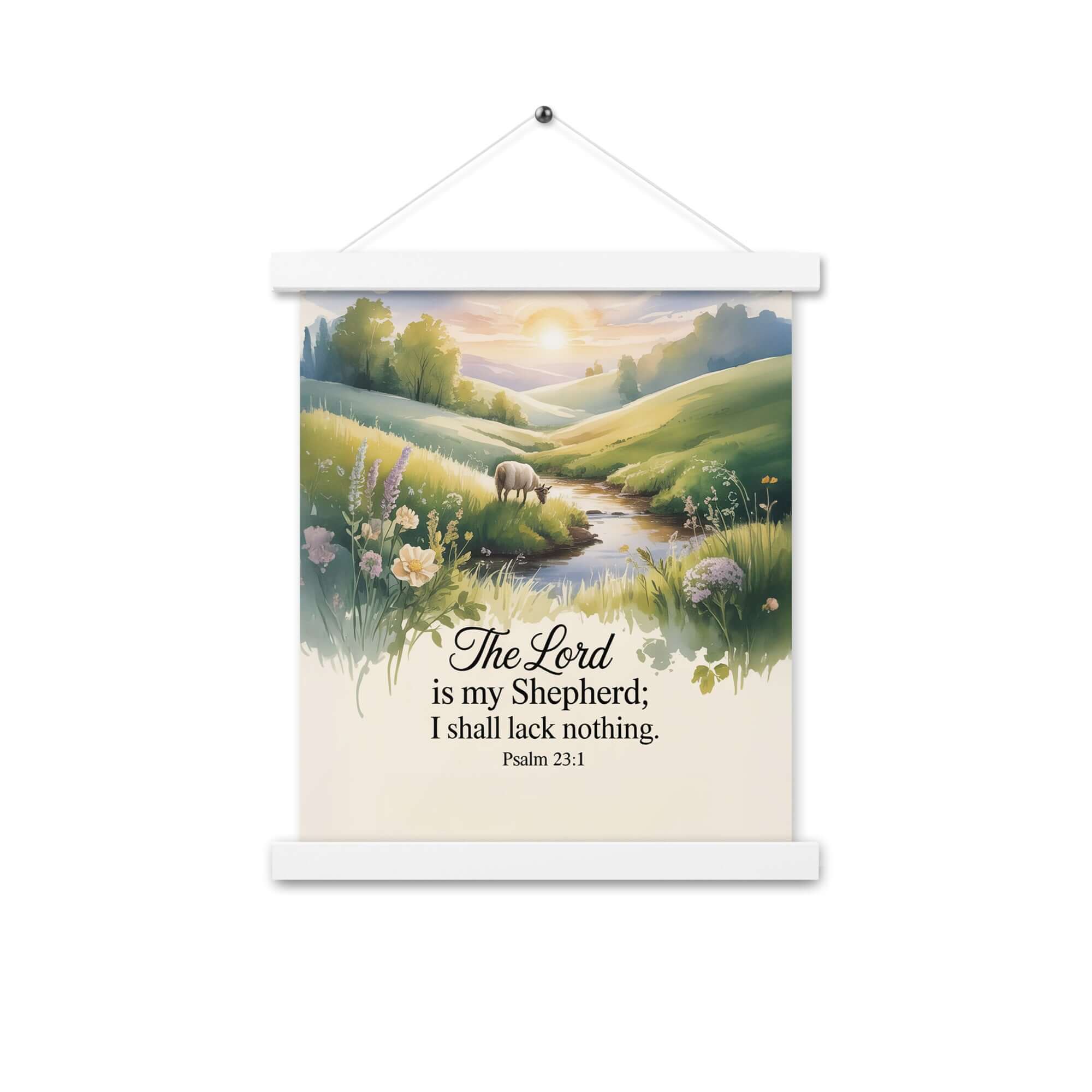 Psalm 23:1 Bible Verse, Lord Enhanced Matte Paper Poster With Hanger