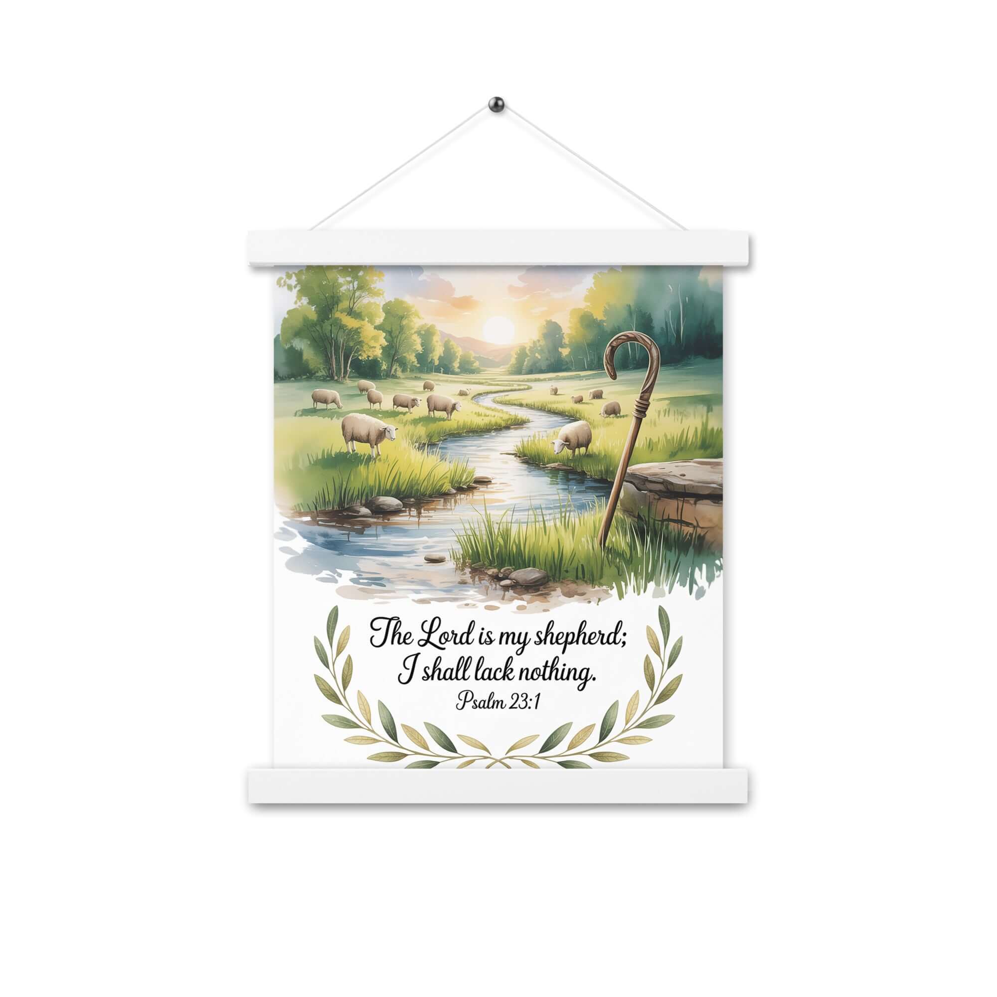 Psalm 23:1 Bible Verse, is my Enhanced Matte Paper Poster With Hanger