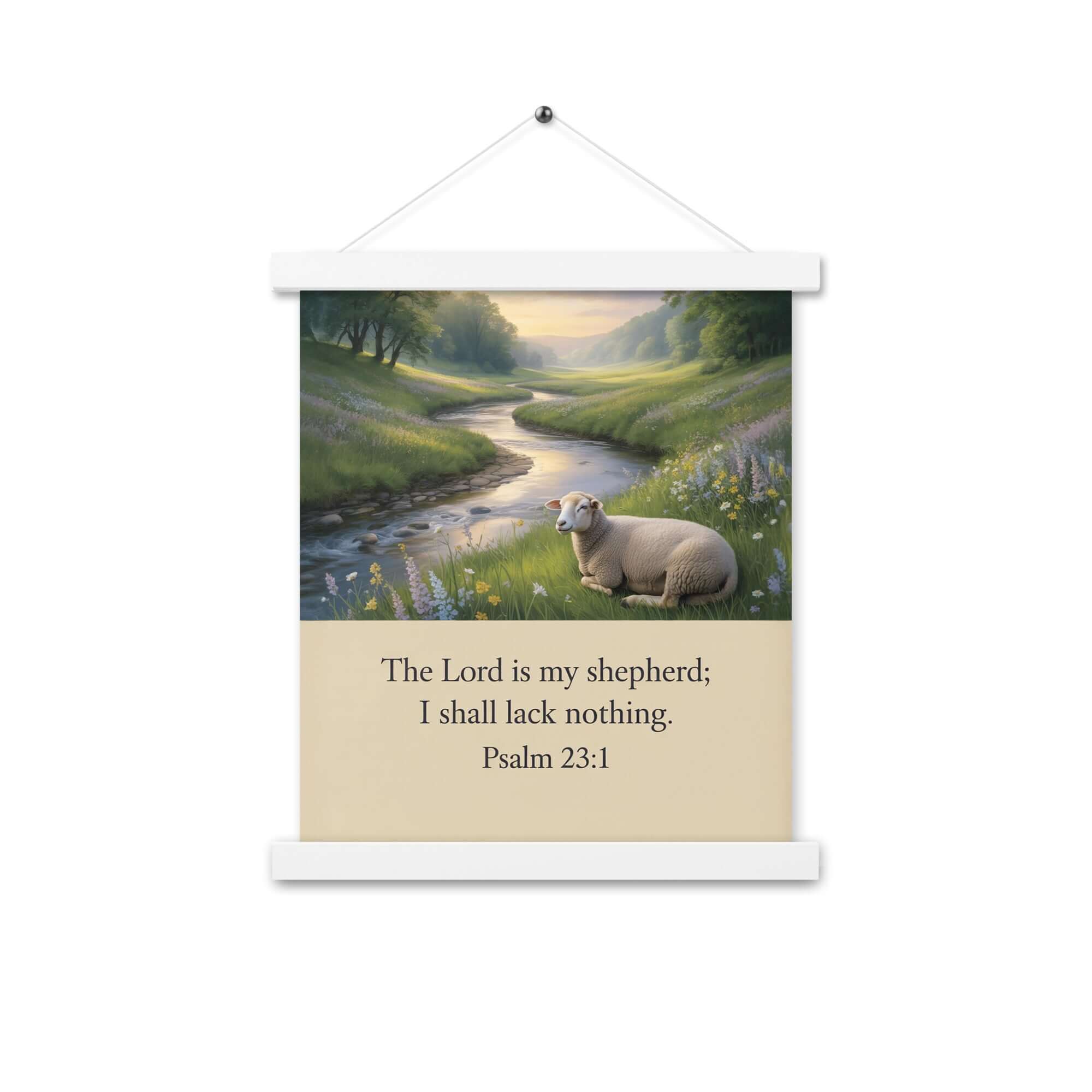 Psalm 23:1 Bible Verse, I shall Enhanced Matte Paper Poster With Hanger
