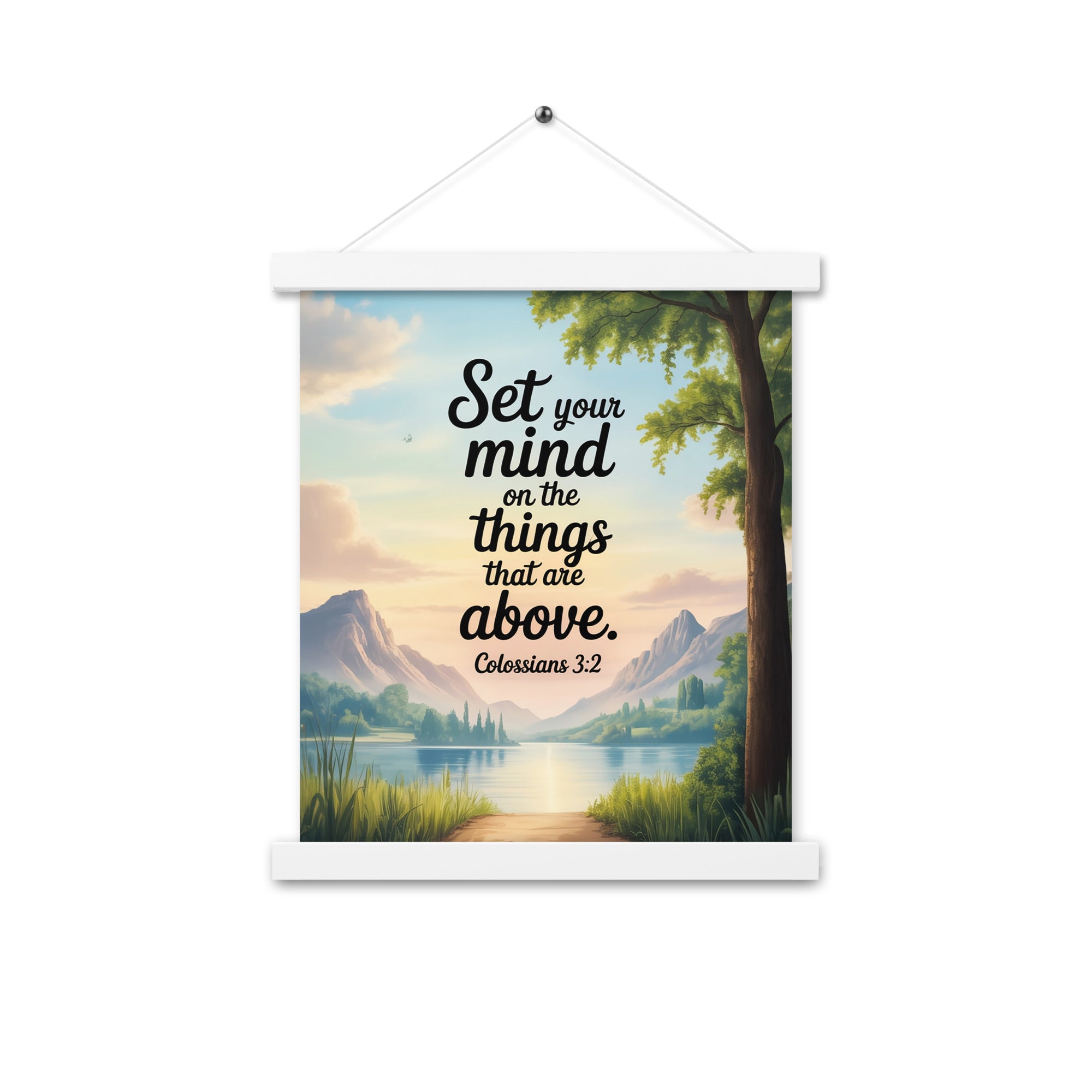 Colossians 3:2 Bible Verse Set Enhanced Matte Paper Poster With Hanger