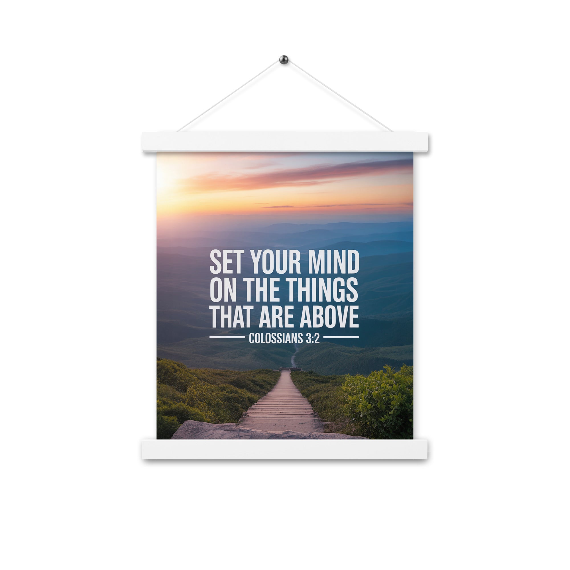Colossians 3:2 Bible Verse your mind Enhanced Matte Paper Poster With Hanger