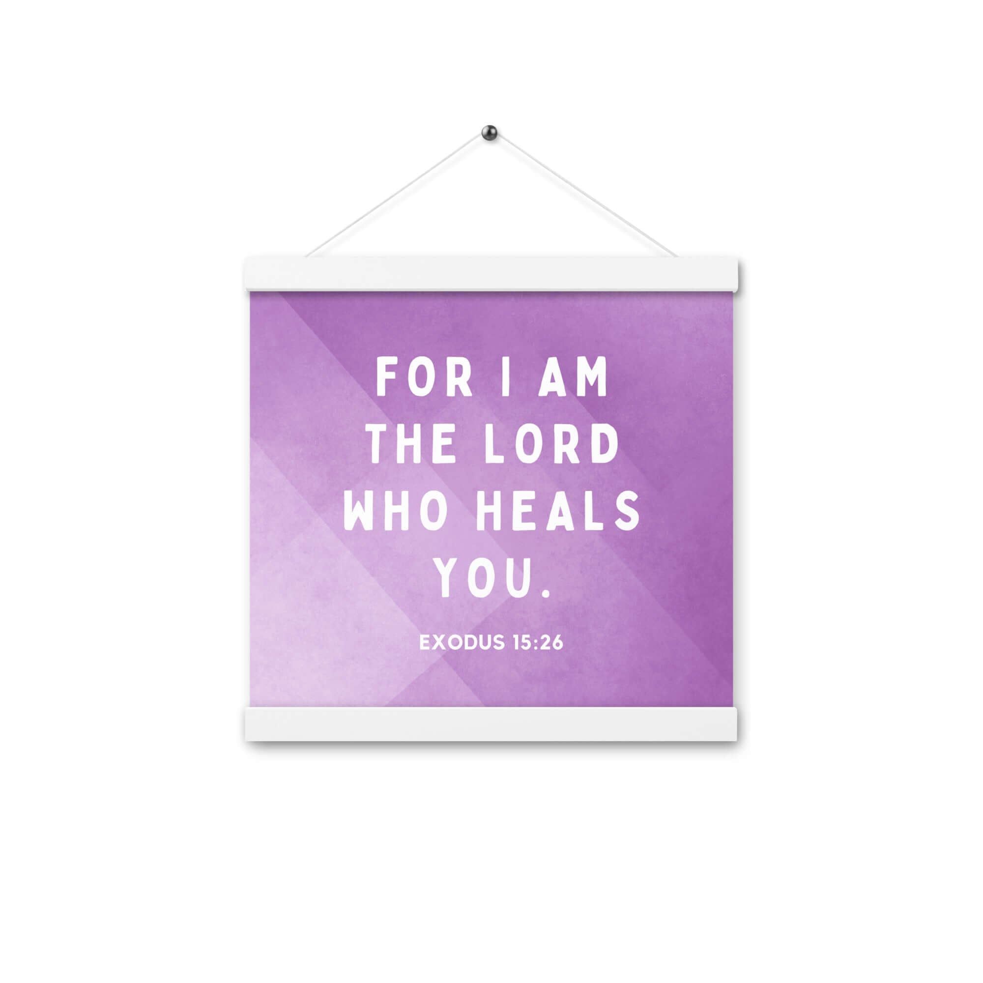 Exodus 15:26 Bible Verse, in his eyes Enhanced Matte Paper Poster With Hanger Wall Art White 12″×12″