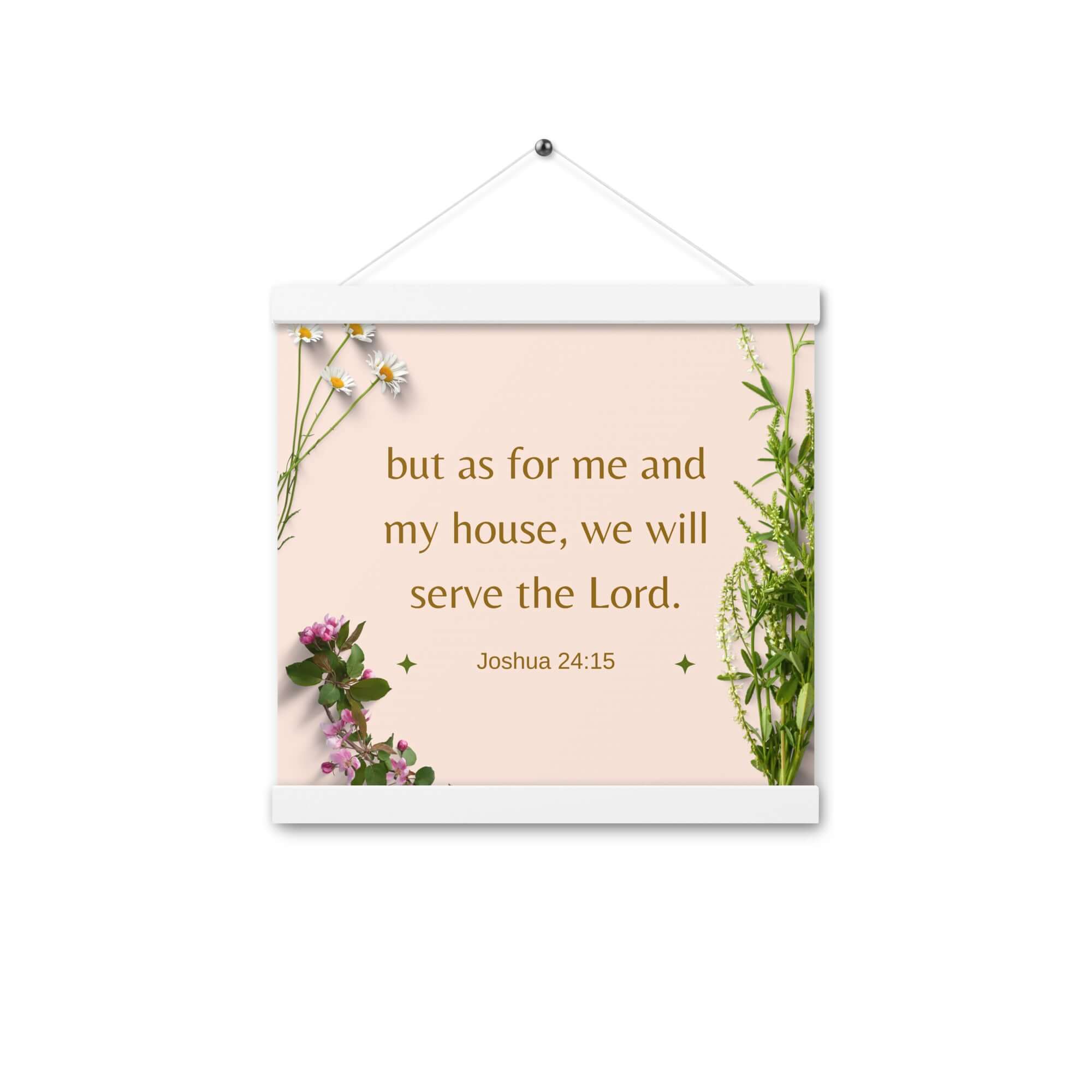 Joshua 24:15 Bible Verse, your fathers Enhanced Matte Paper Poster With Hanger Wall Art White 12″×12″