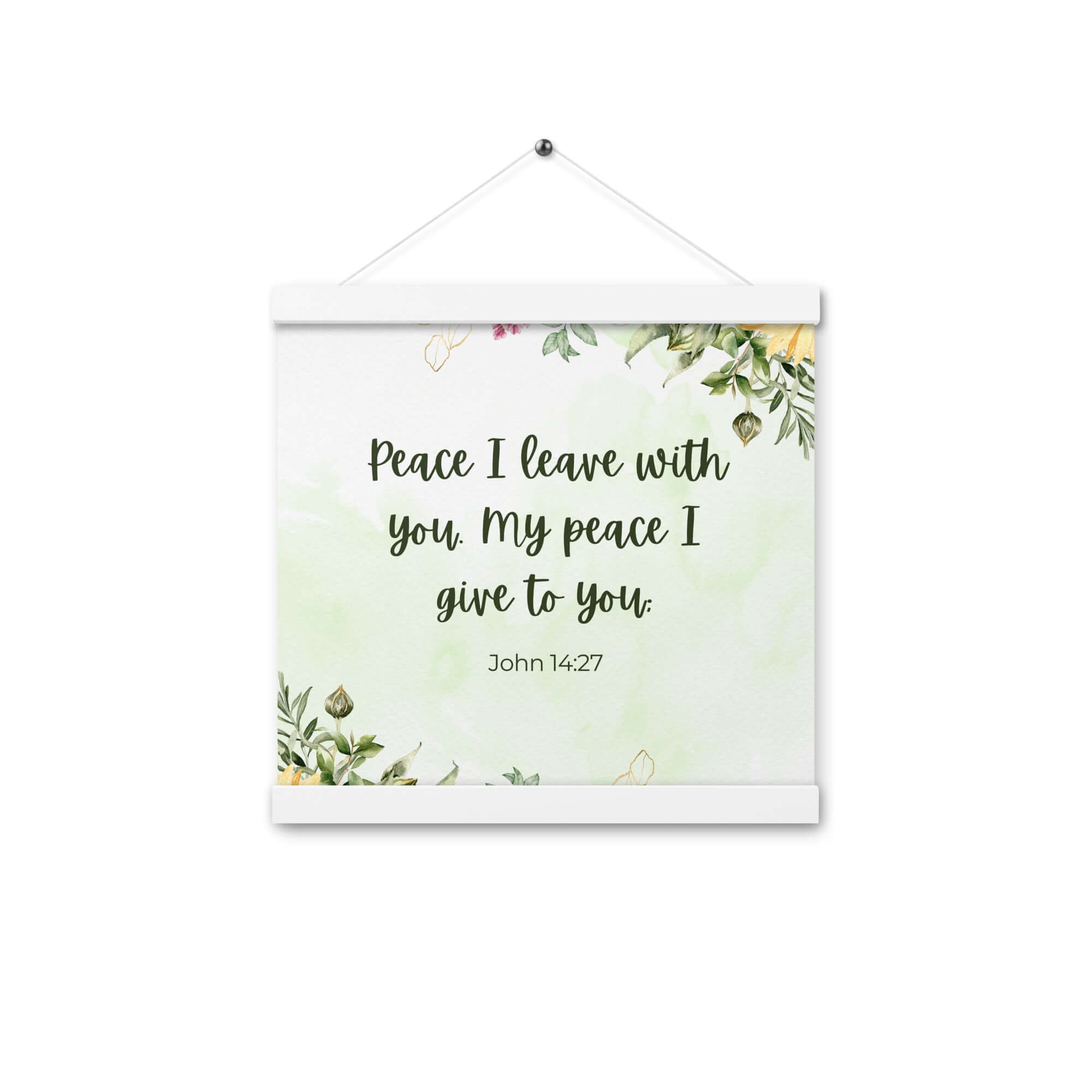 John 14:27 Bible Verse, My peace Enhanced Matte Paper Poster With Hanger Wall Art White 12″×12″