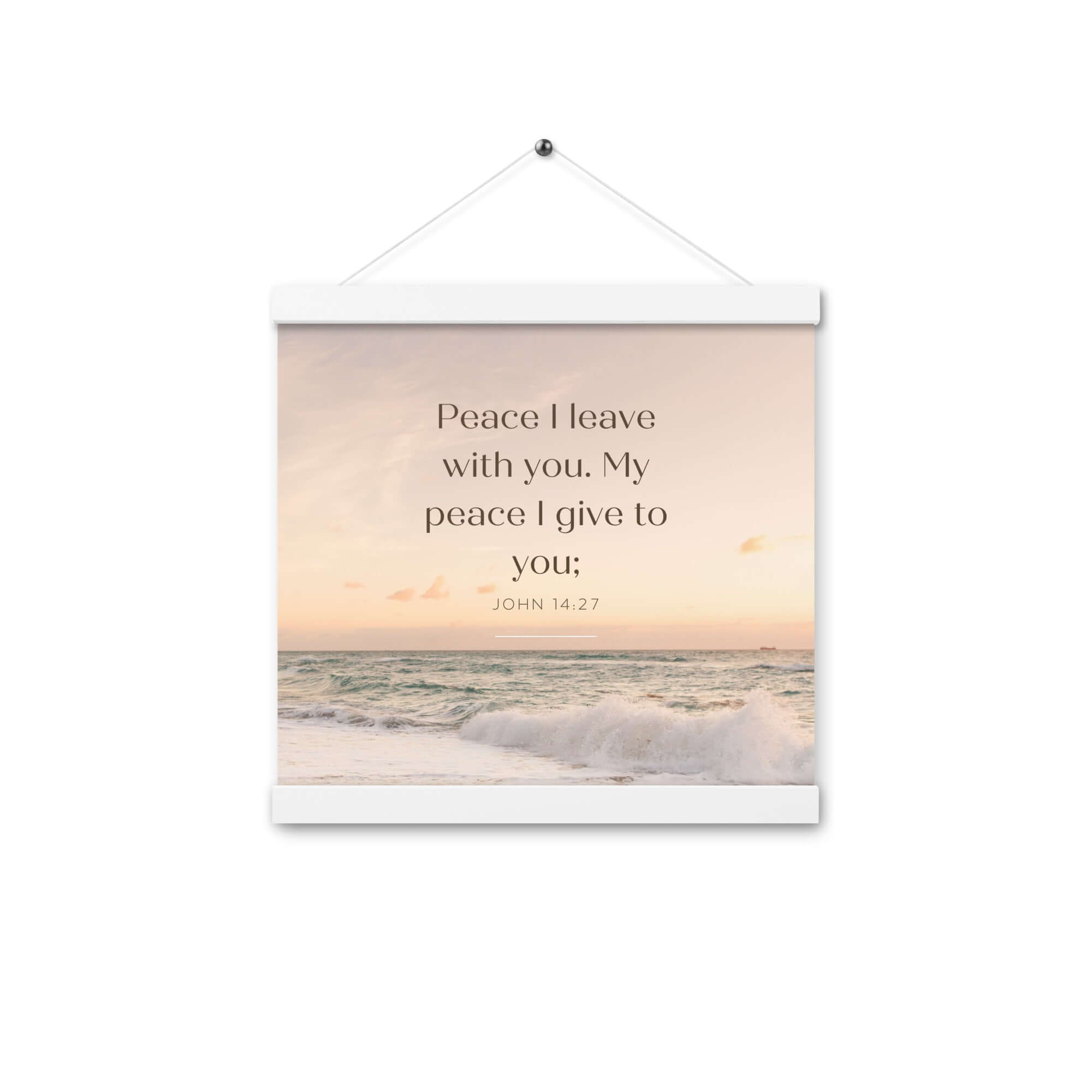 John 14:27 Bible Verse, not as the Enhanced Matte Paper Poster With Hanger Wall Art White 12″×12″