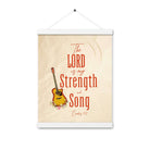 Exodus 15:2 Bible Verse, The LORD is my strength Enhanced Matte Paper Poster With Hanger Wall Art White 12″×16″