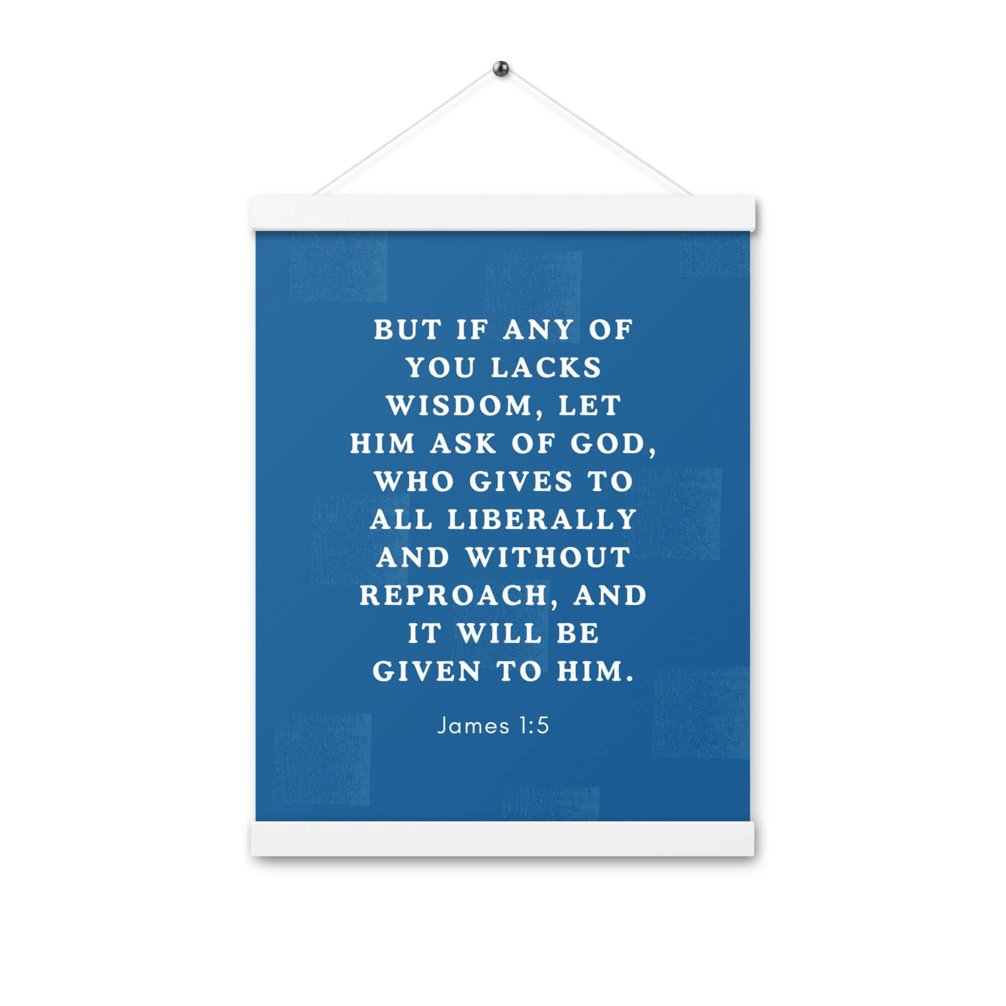 James 1:5 Bible Verse, gives to all Enhanced Matte Paper Poster With Hanger Wall Art White 12″×16″