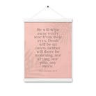 Revelation 21:4 Bible Verse, their eyes Enhanced Matte Paper Poster With Hanger Wall Art White 12″×16″