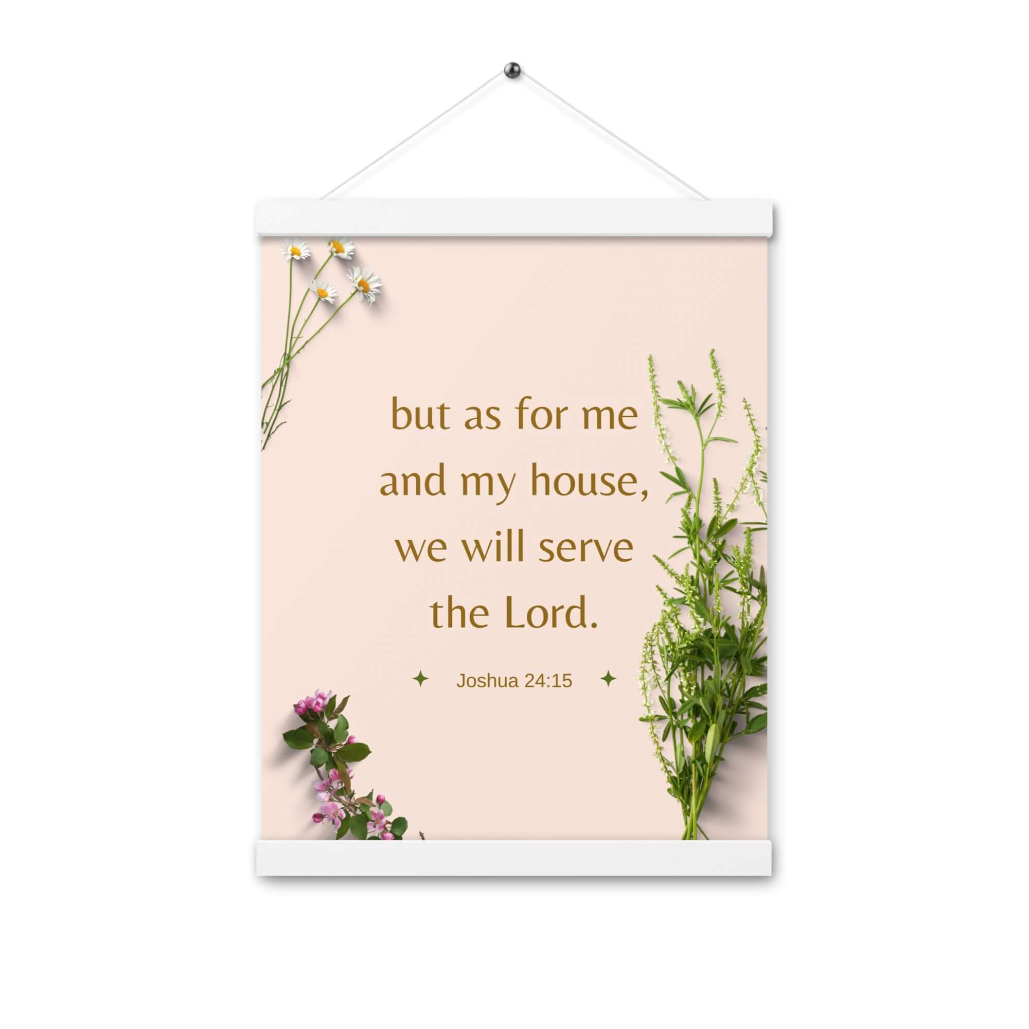 Joshua 24:15 Bible Verse, your fathers Enhanced Matte Paper Poster With Hanger Wall Art White 12″×16″