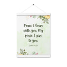 John 14:27 Bible Verse, My peace Enhanced Matte Paper Poster With Hanger Wall Art White 12″×16″