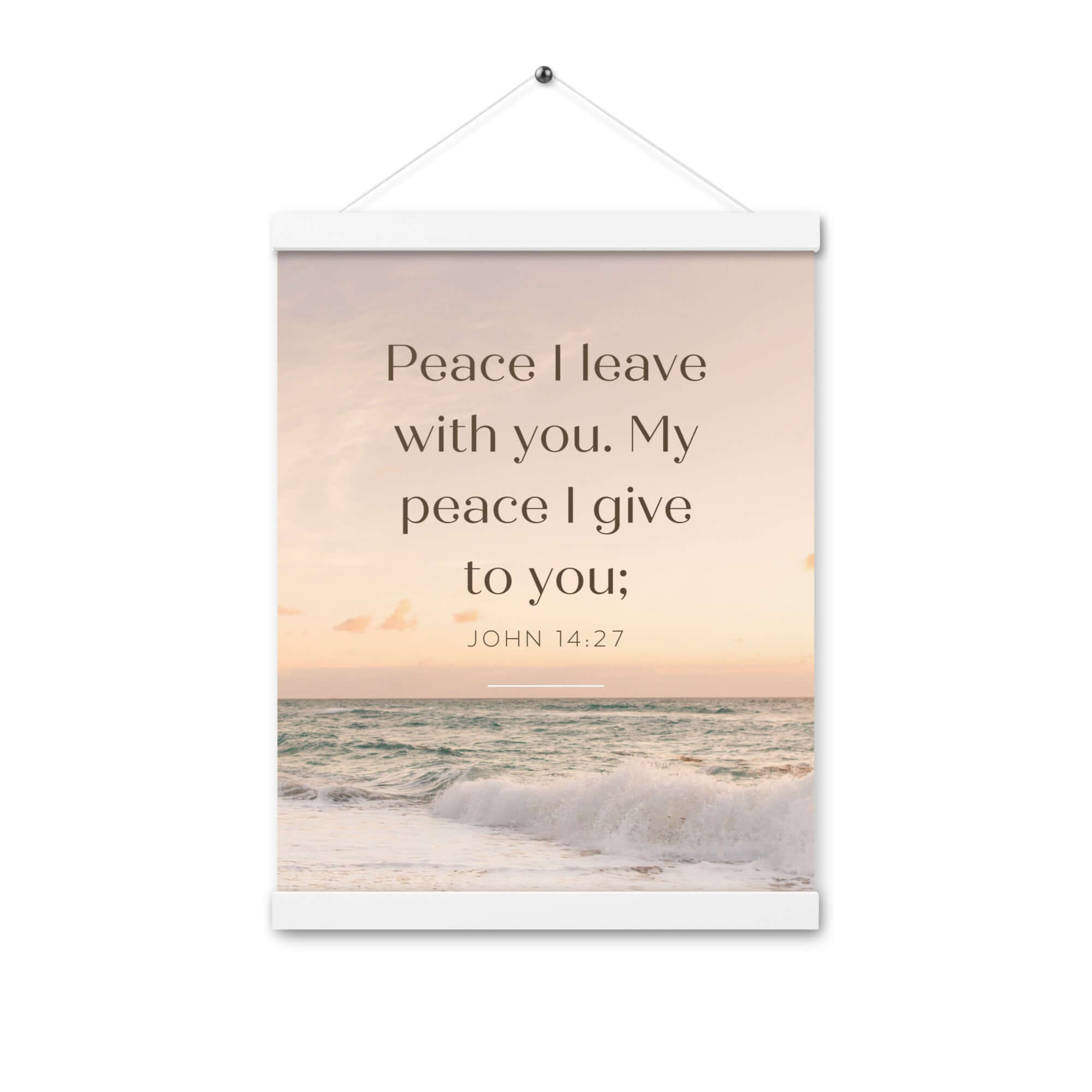 John 14:27 Bible Verse, not as the Enhanced Matte Paper Poster With Hanger Wall Art White 12″×16″