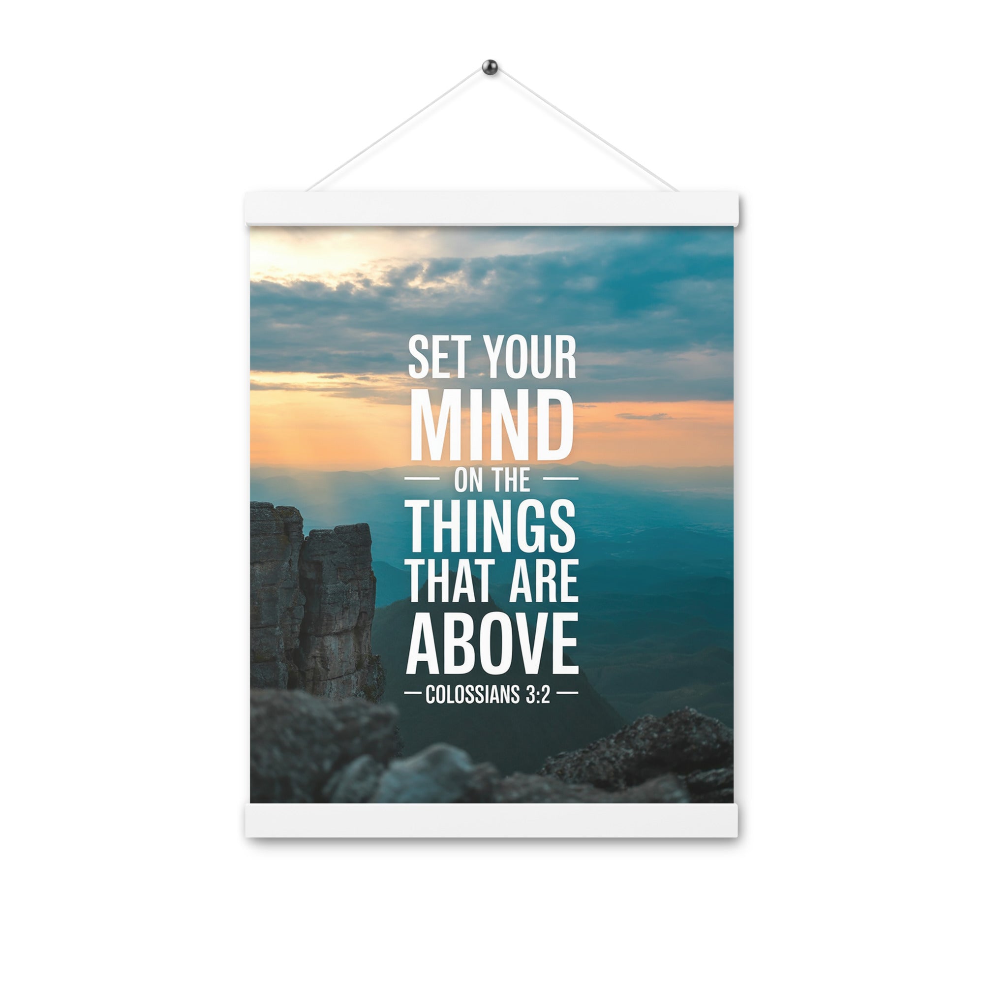 Colossians 3:2 Bible Verse on the Enhanced Matte Paper Poster With Hanger White 12″×16″