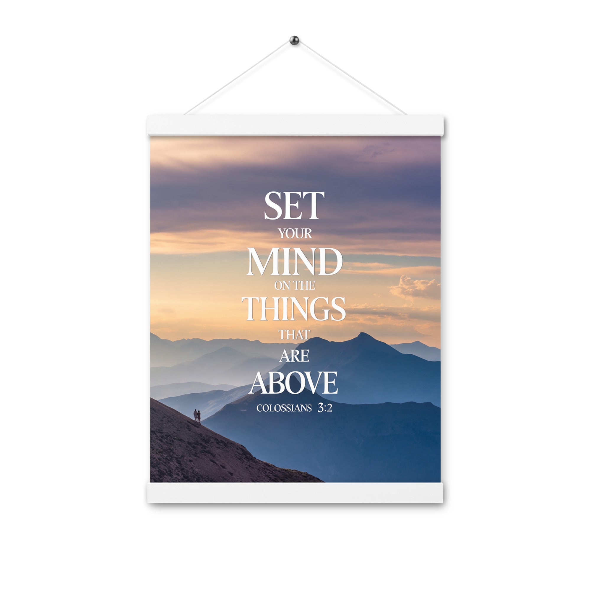 Colossians 3:2 Bible Verse things that Enhanced Matte Paper Poster With Hanger White 12″×16″