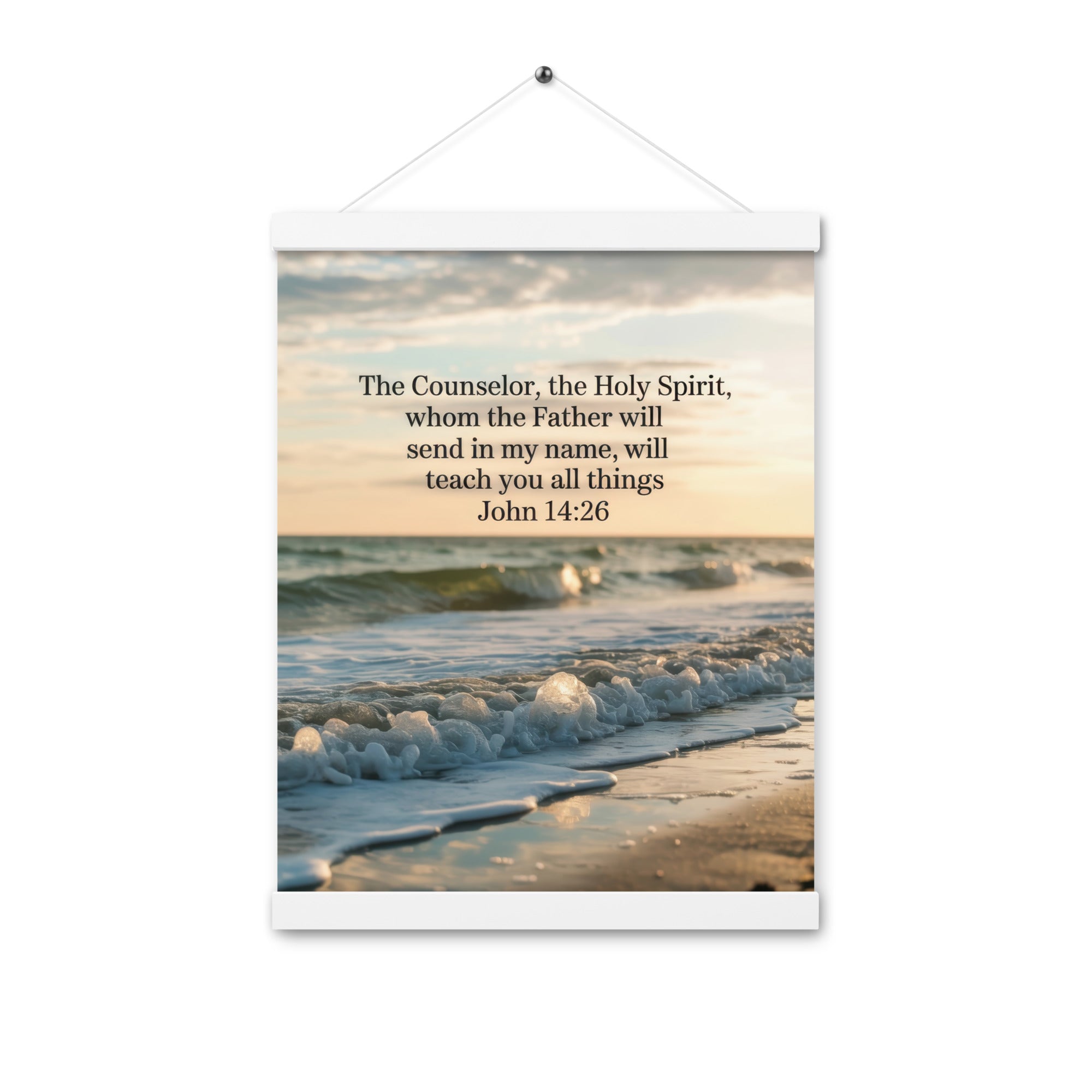 John 14:26 Bible Verse You All Enhanced Matte Paper Poster With Hanger White 12″×16″