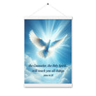 John 14:26 Bible Verse, Holy Spirit Dove Enhanced Matte Paper Poster With Hanger Wall Art
