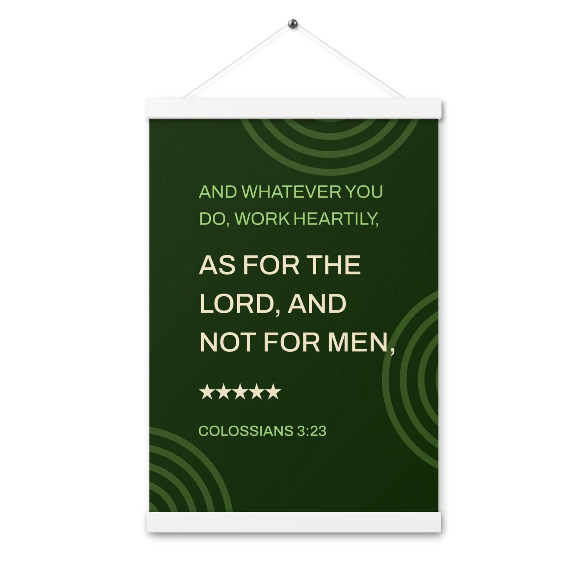 Colossians 3:23 Bible Verse, not for men Enhanced Matte Paper Poster With Hanger Wall Art