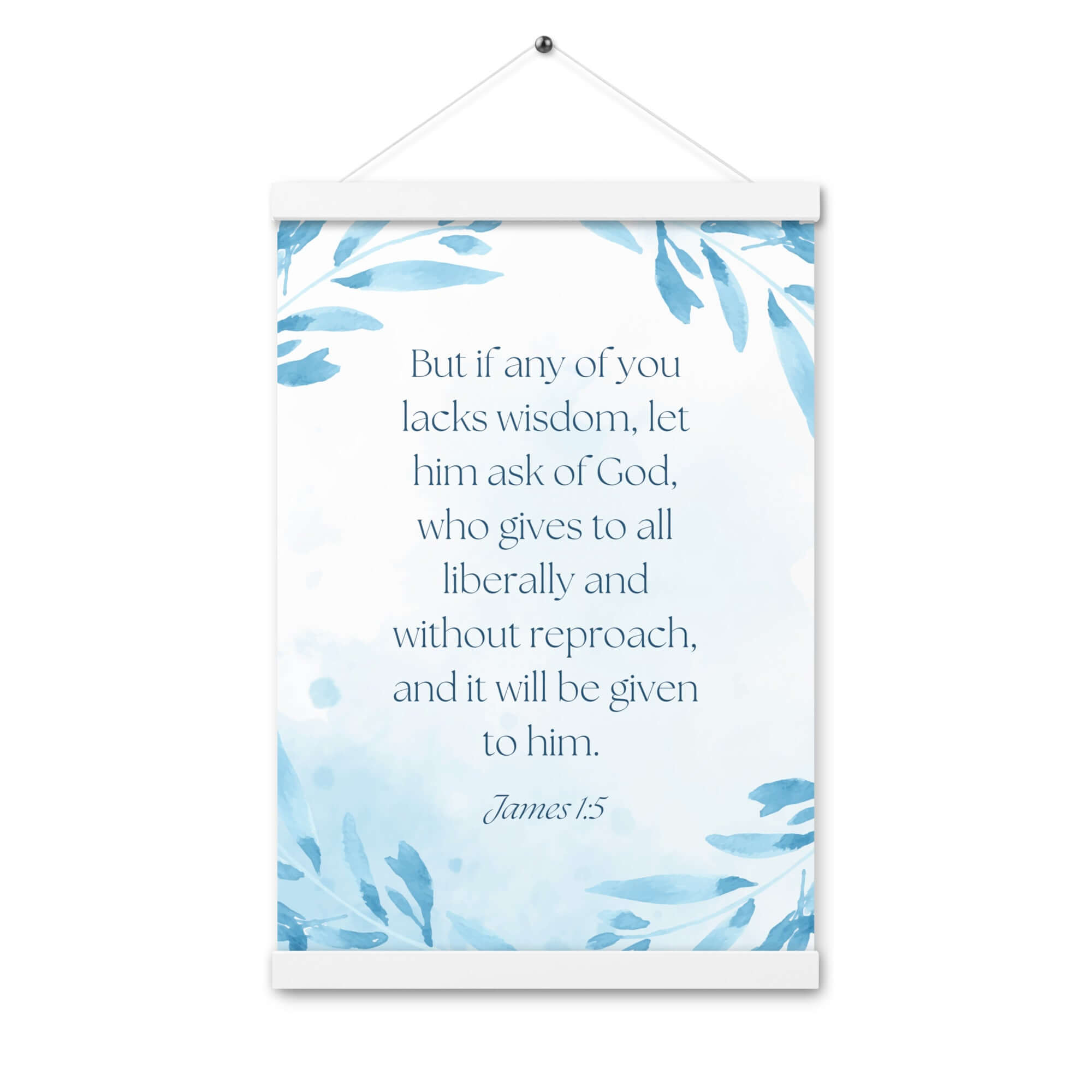 James 1:5 Bible Verse, lacks wisdom Enhanced Matte Paper Poster With Hanger Wall Art