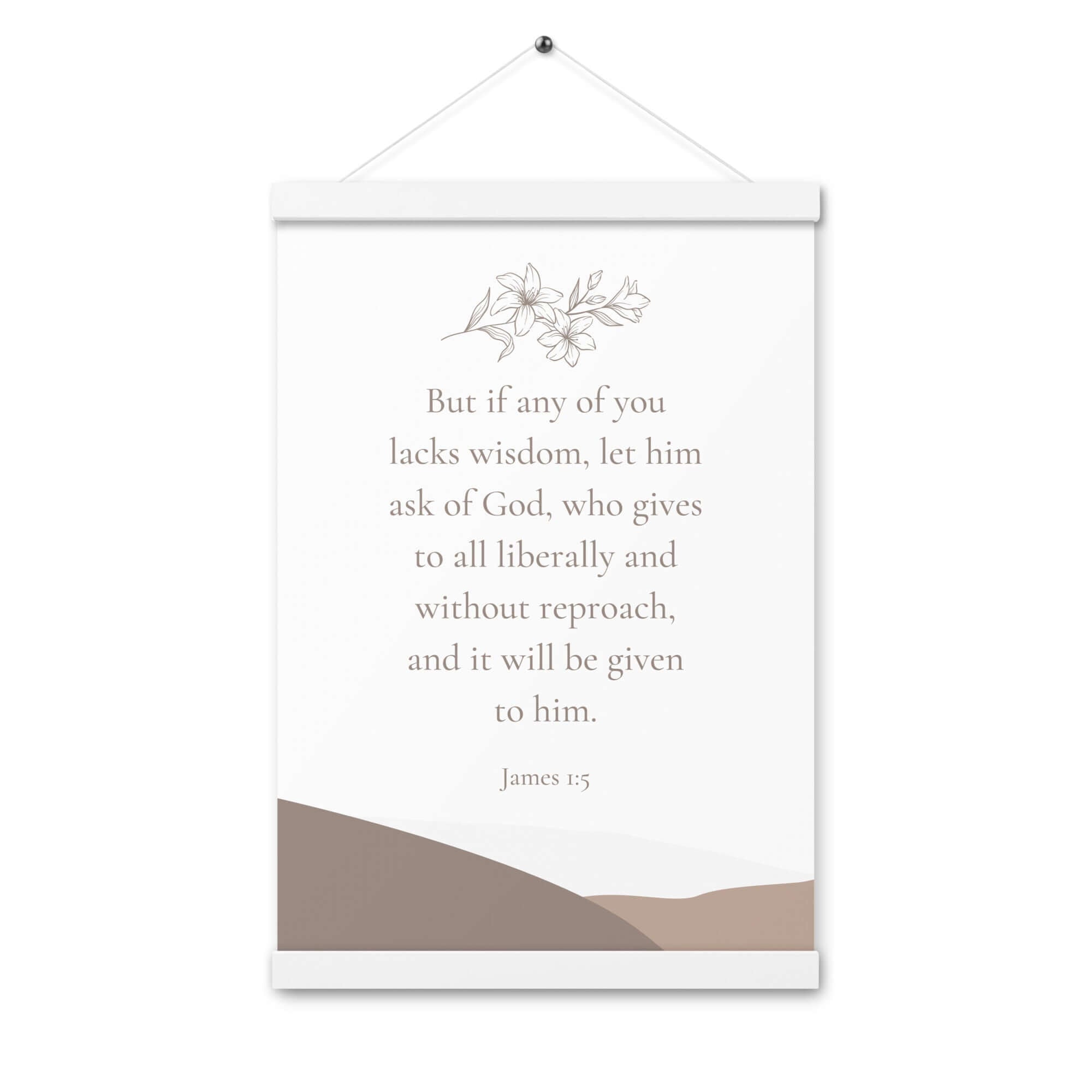 James 1:5 Bible Verse, ask of God Enhanced Matte Paper Poster With Hanger Wall Art