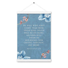 Revelation 21:4 Bible Verse, every tear Enhanced Matte Paper Poster With Hanger Wall Art