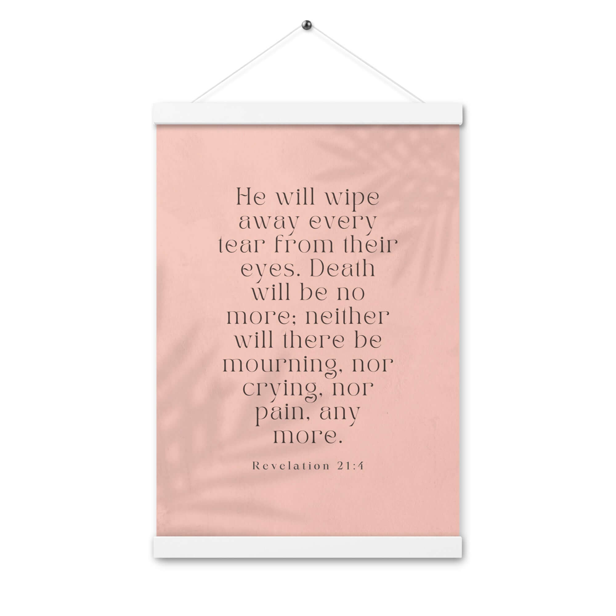 Revelation 21:4 Bible Verse, their eyes Enhanced Matte Paper Poster With Hanger Wall Art
