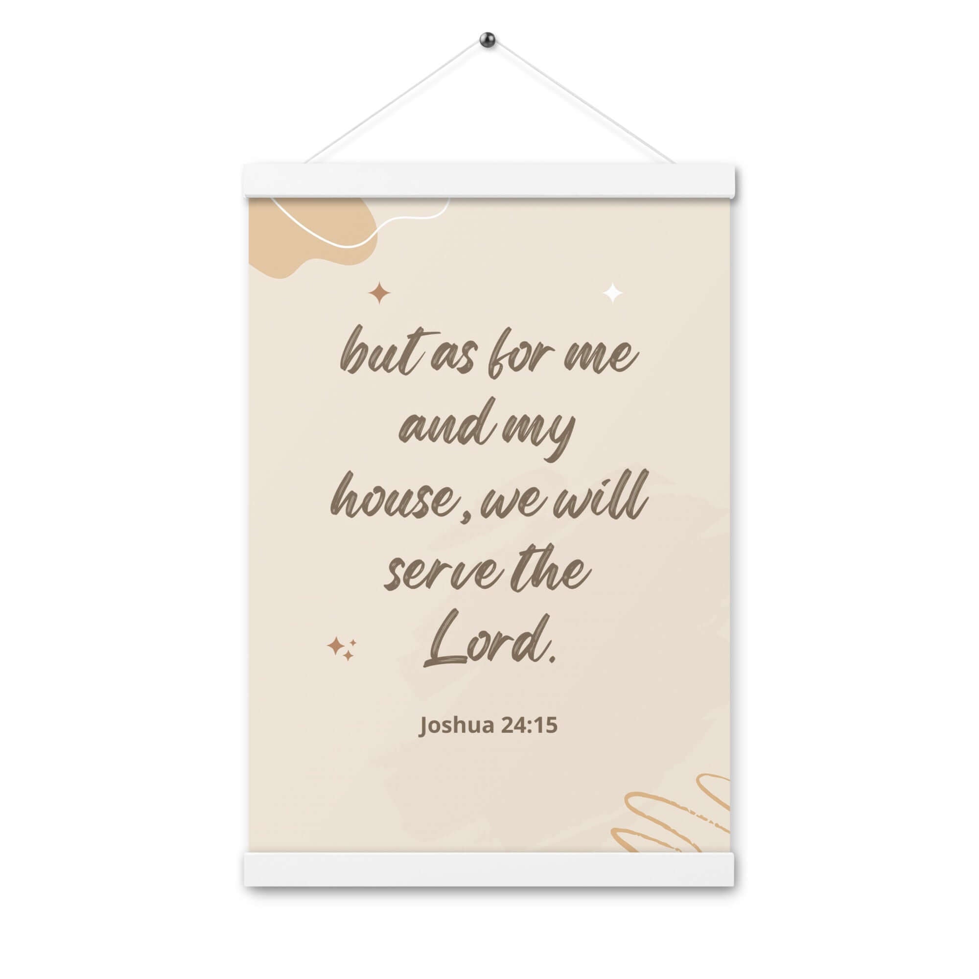 Joshua 24:15 Bible Verse, will serve Enhanced Matte Paper Poster With Hanger Wall Art