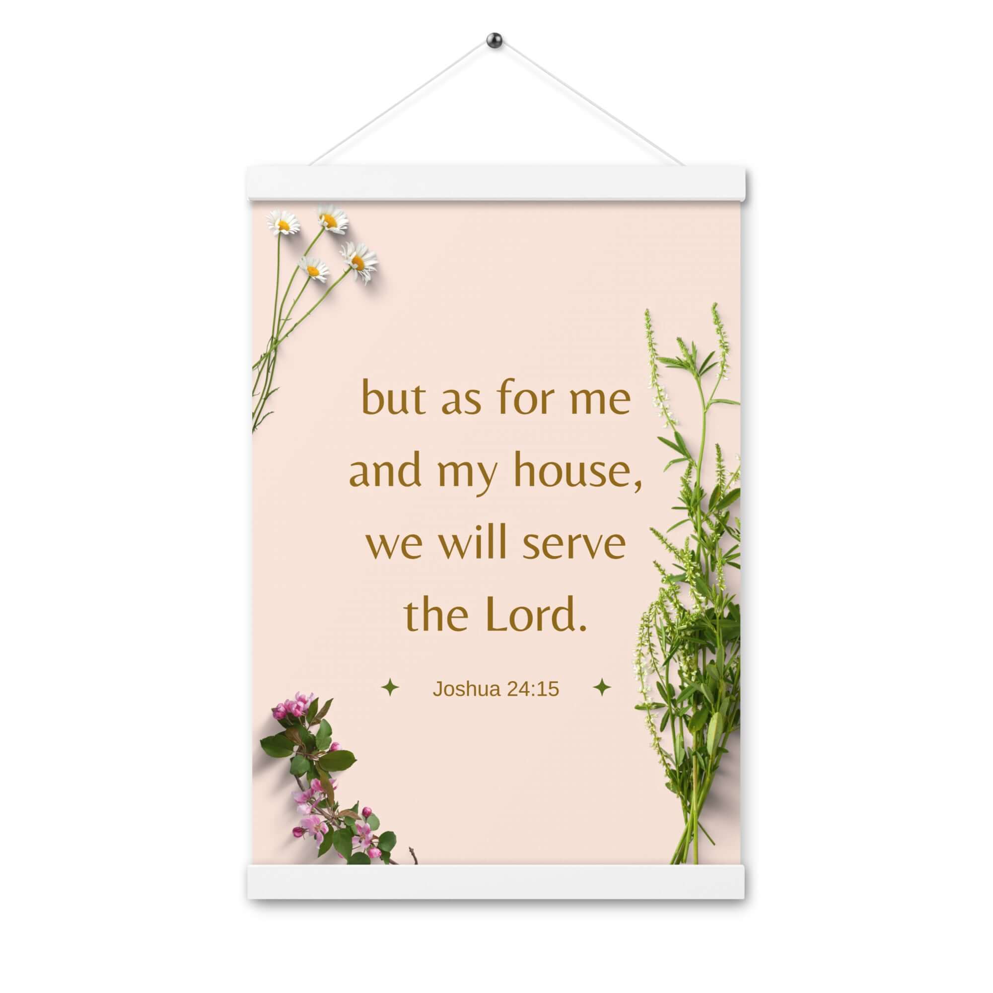 Joshua 24:15 Bible Verse, your fathers Enhanced Matte Paper Poster With Hanger Wall Art