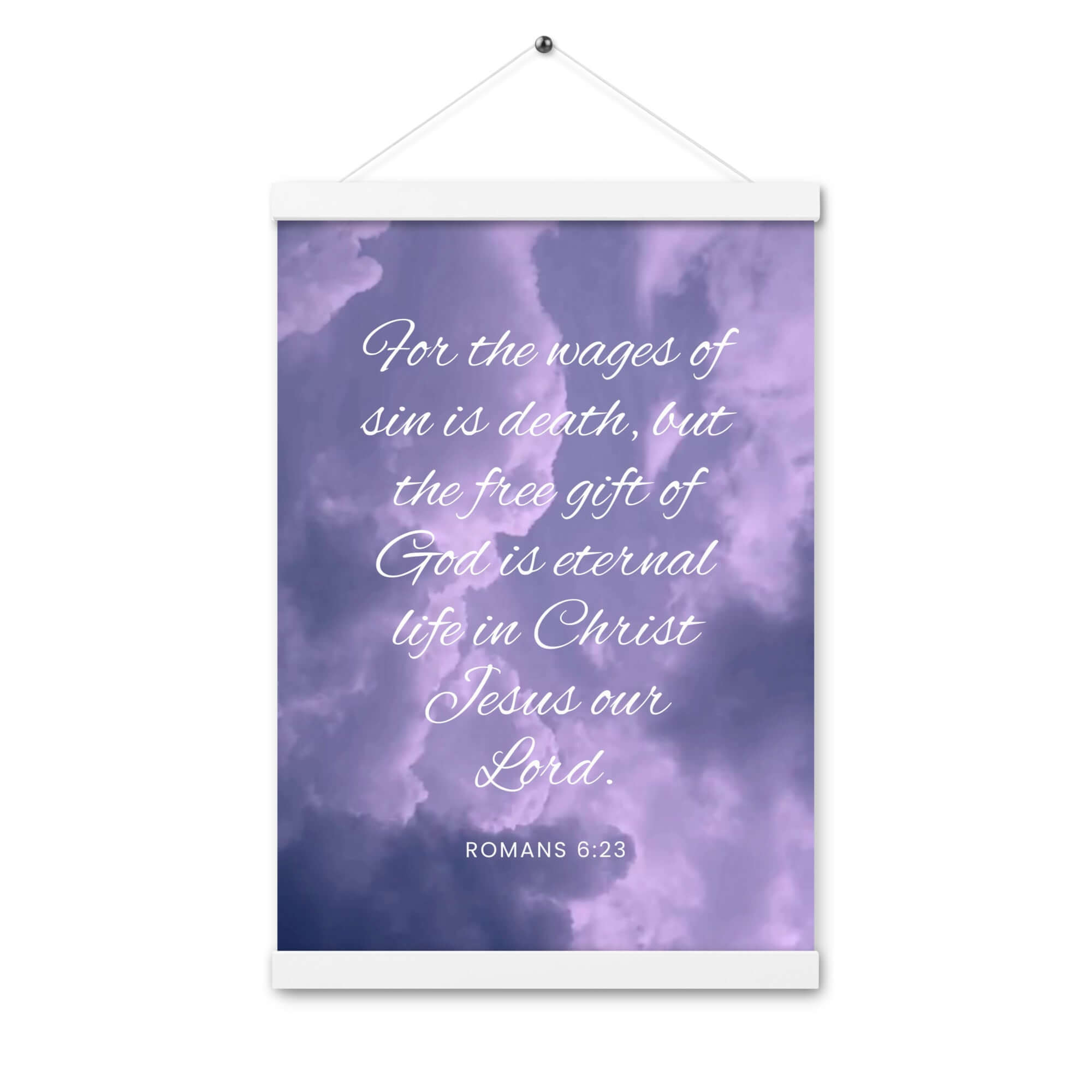 Romans 6:23 Bible Verse, free gift Enhanced Matte Paper Poster With Hanger Wall Art