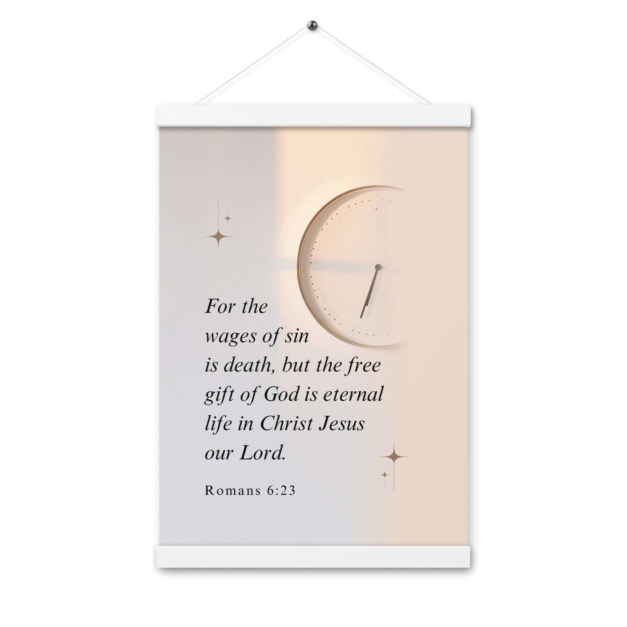 Romans 6:23 Bible Verse, our Lord Enhanced Matte Paper Poster With Hanger Wall Art