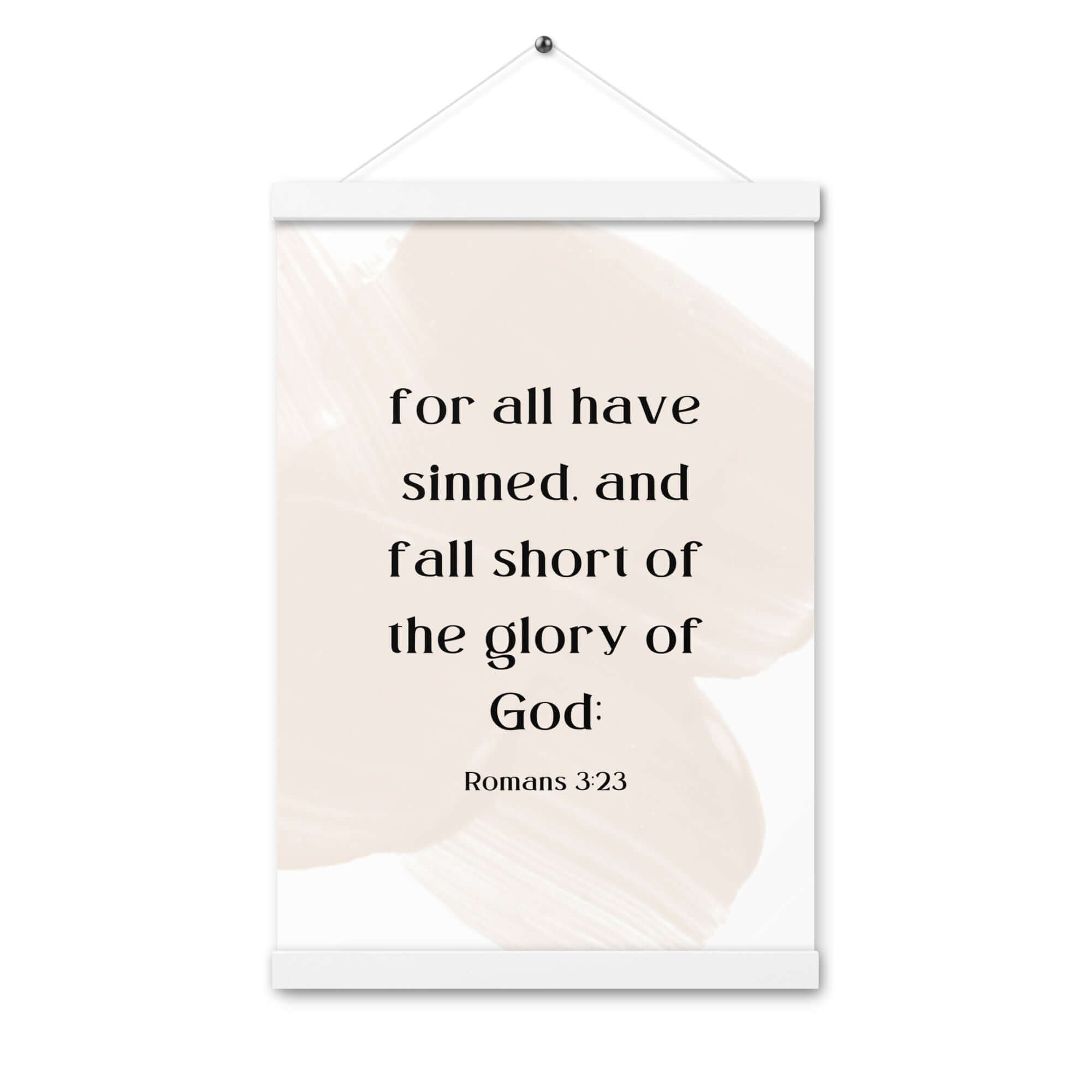 Romans 3:23 Bible Verse, fall short Enhanced Matte Paper Poster With Hanger Wall Art