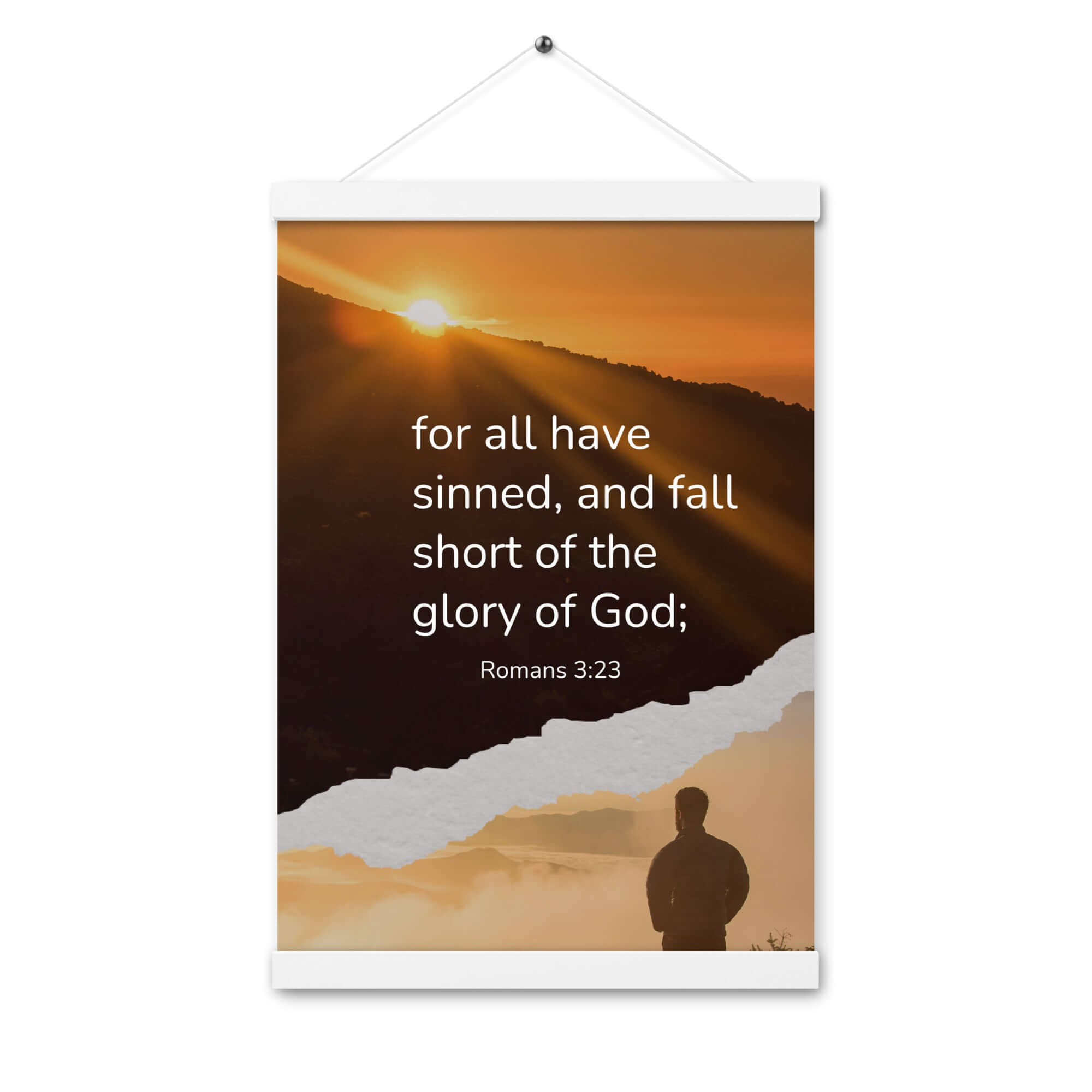 Romans 3:23 Bible Verse, of God Enhanced Matte Paper Poster With Hanger Wall Art