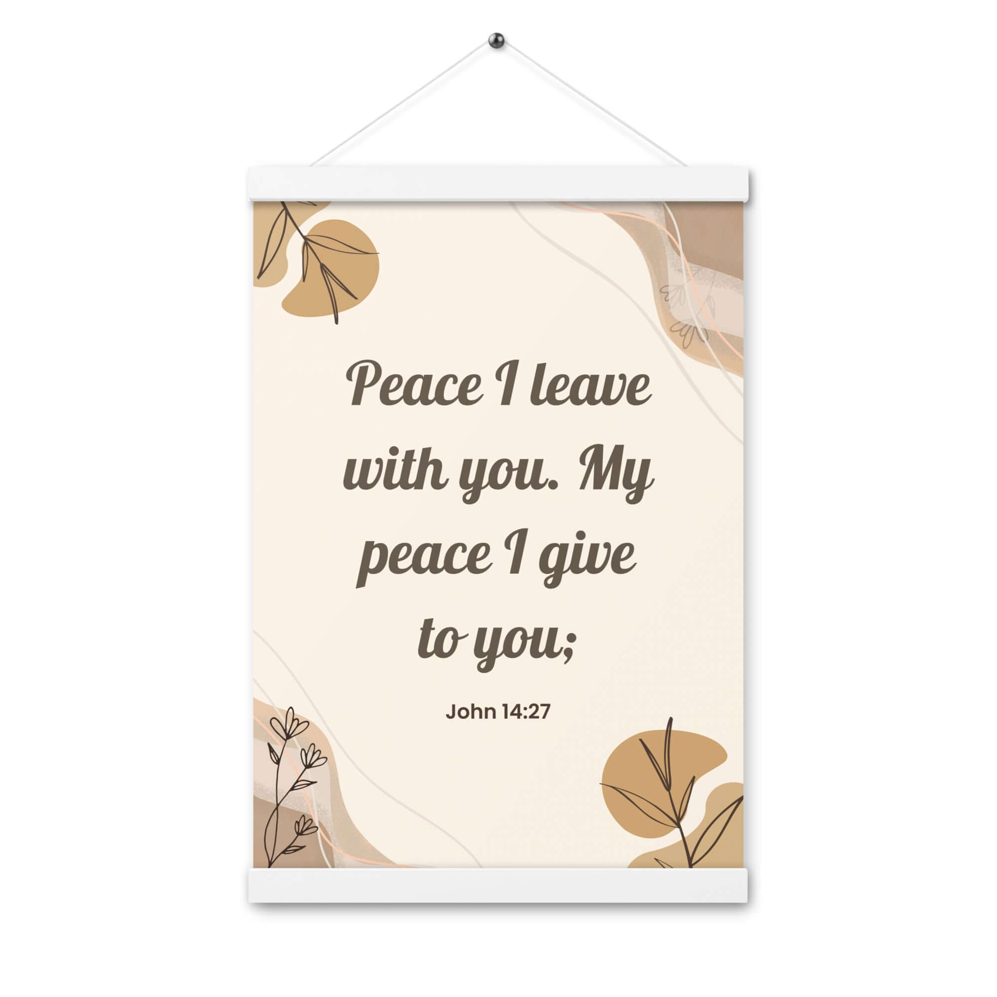 John 14:27 Bible Verse, Peace I Enhanced Matte Paper Poster With Hanger Wall Art