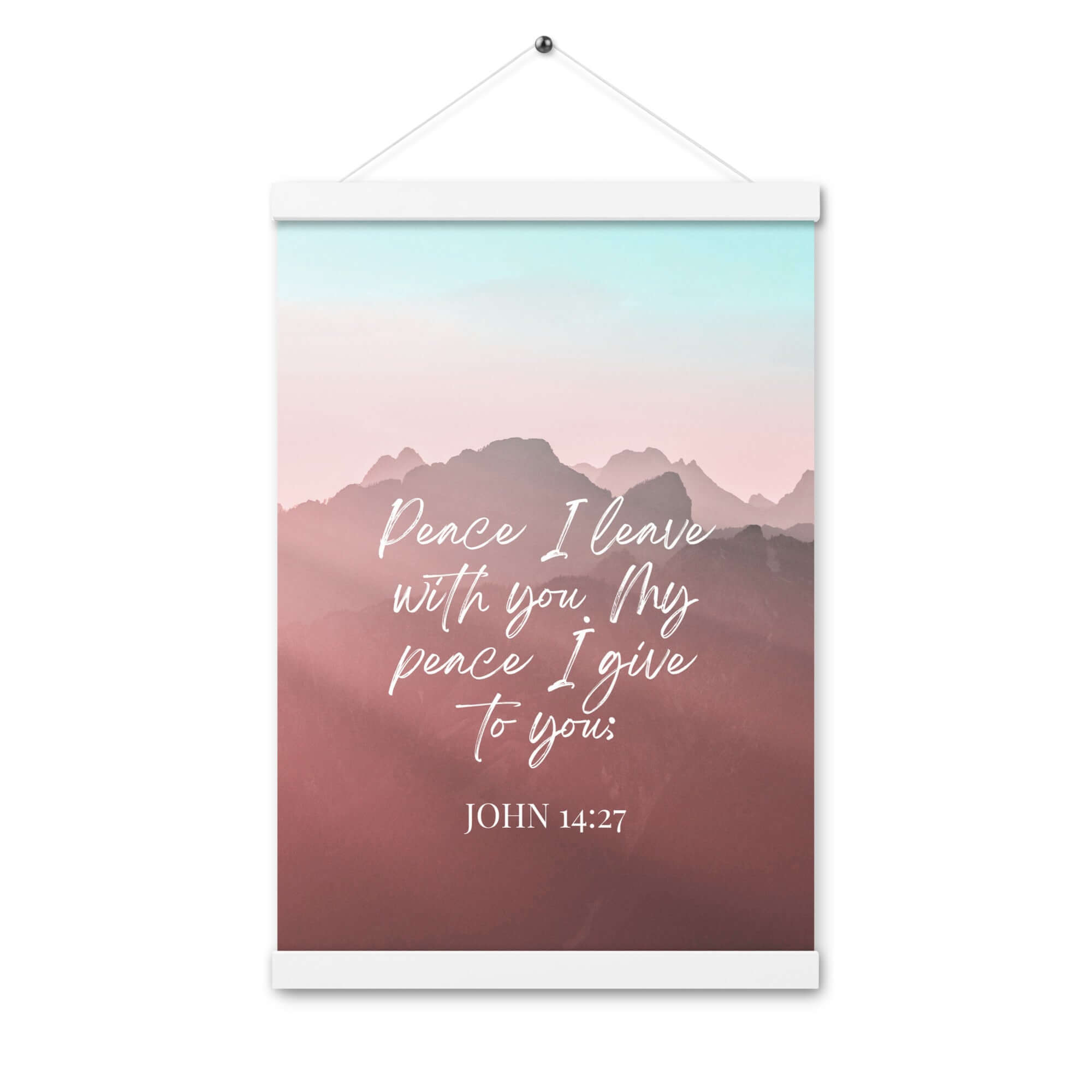 John 14:27 Bible Verse, I give you Enhanced Matte Paper Poster With Hanger Wall Art
