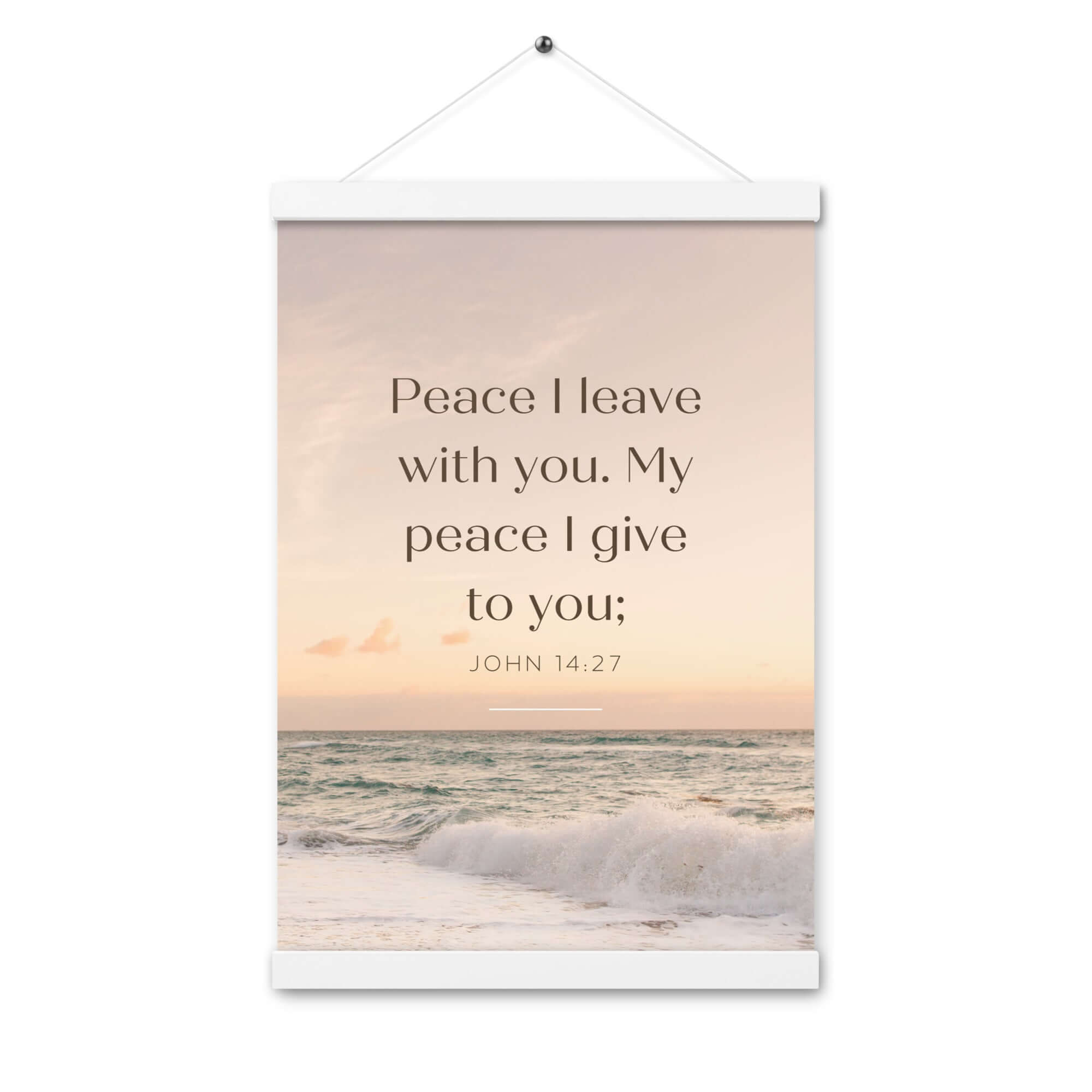 John 14:27 Bible Verse, not as the Enhanced Matte Paper Poster With Hanger Wall Art