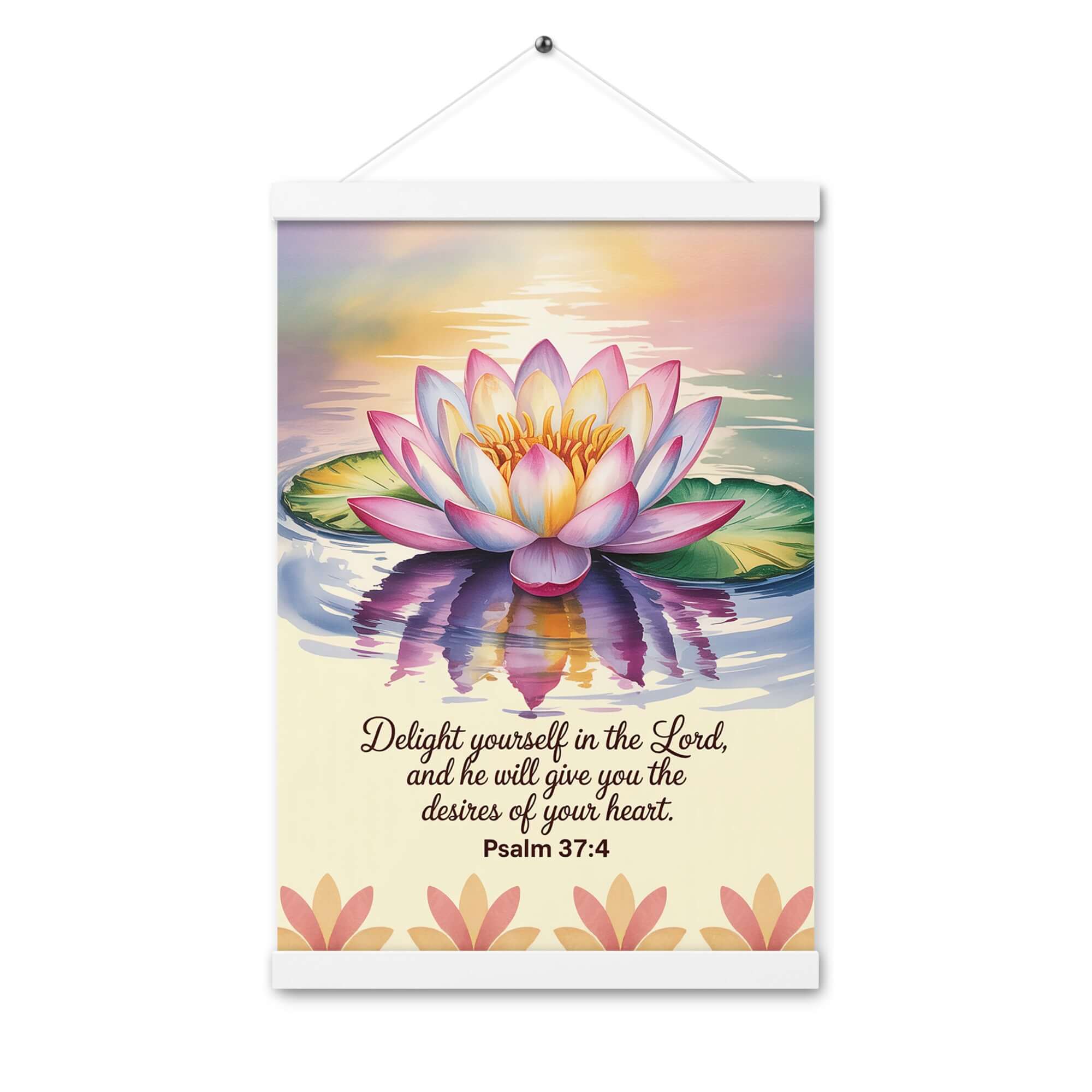 Psalm 37:4 Bible Verse, the Lord Enhanced Matte Paper Poster With Hanger