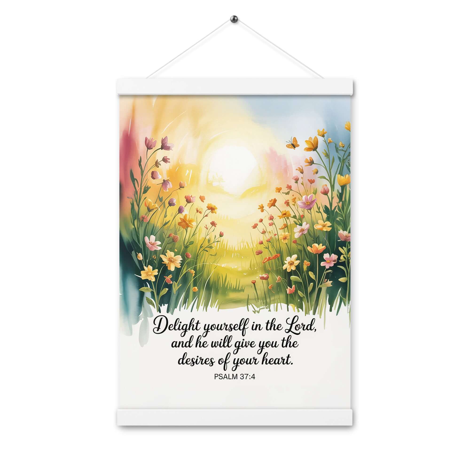 Psalm 37:4 Bible Verse, will give Enhanced Matte Paper Poster With Hanger