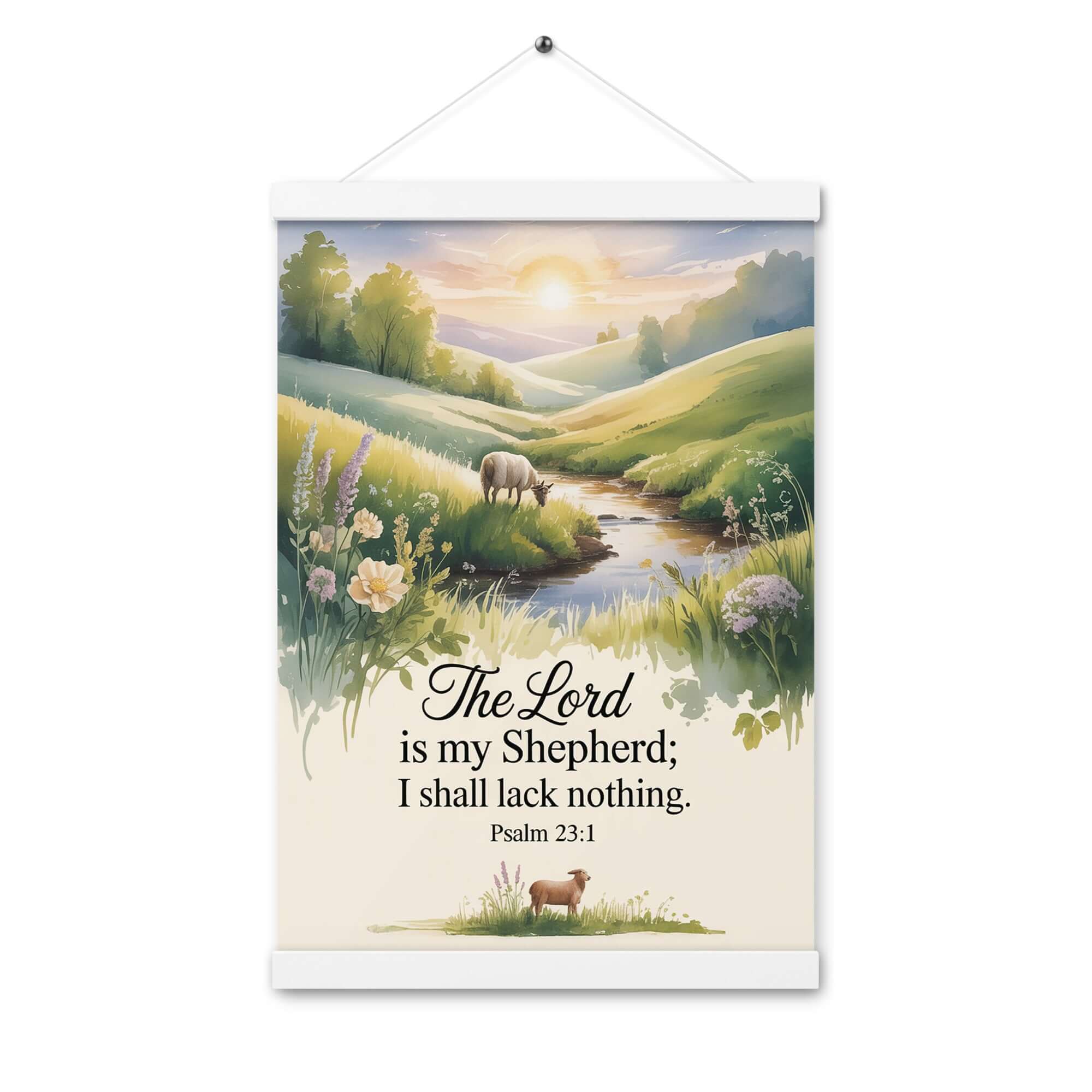 Psalm 23:1 Bible Verse, Lord Enhanced Matte Paper Poster With Hanger
