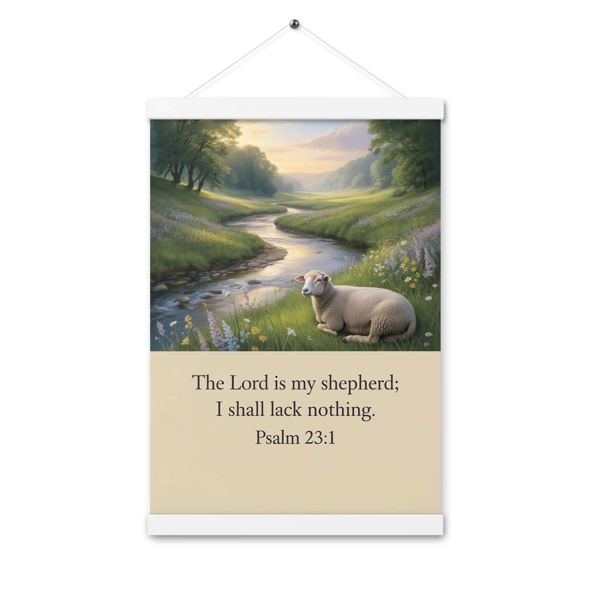 Psalm 23:1 Bible Verse, I shall Enhanced Matte Paper Poster With Hanger