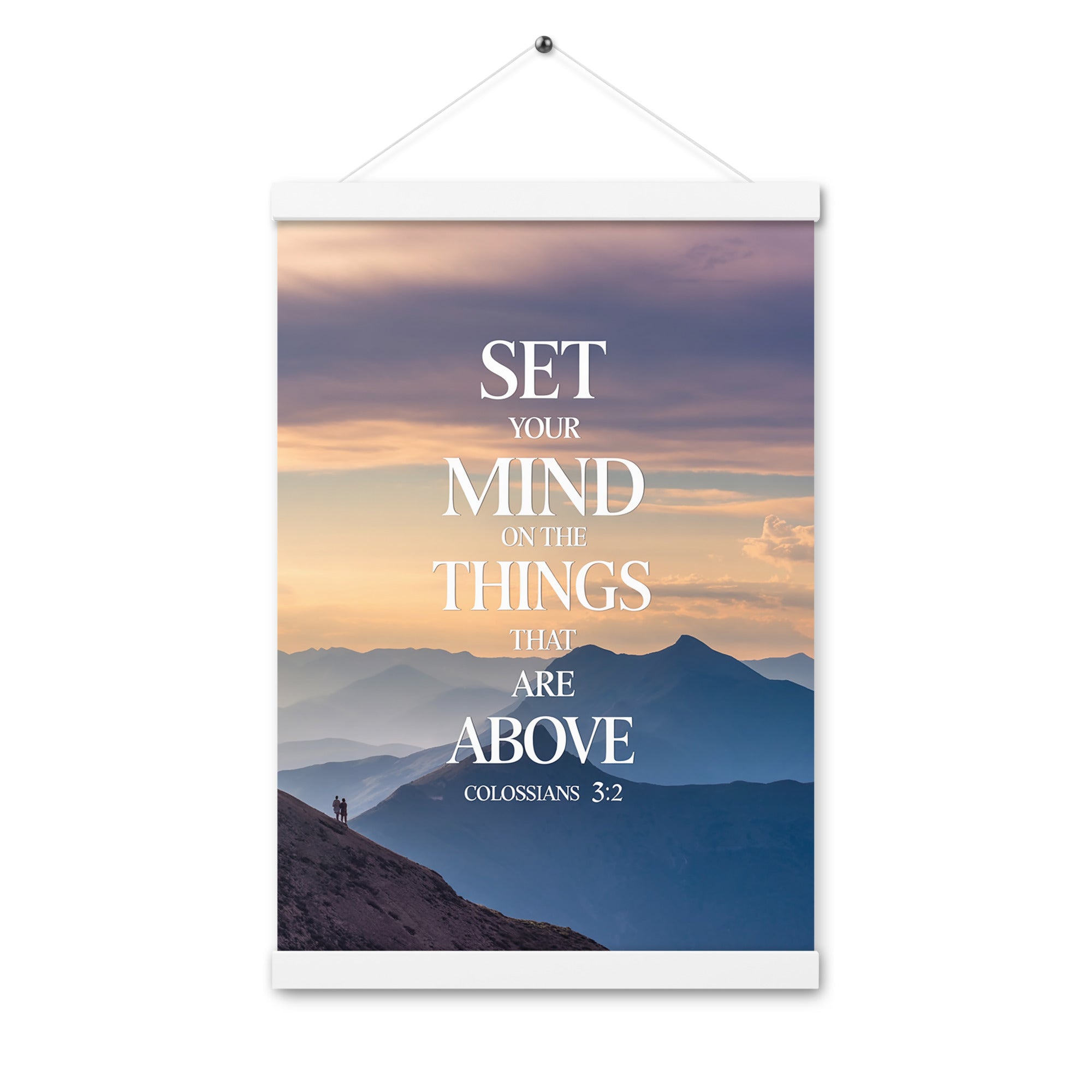 Colossians 3:2 Bible Verse things that Enhanced Matte Paper Poster With Hanger