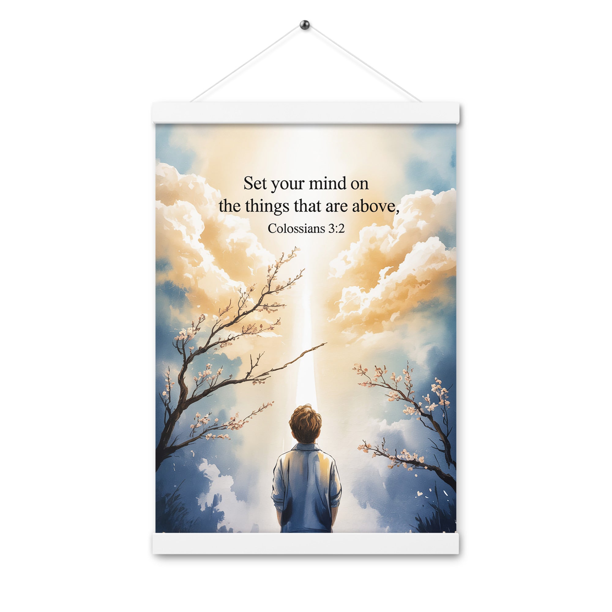 Colossians 3:2 Bible Verse the things Enhanced Matte Paper Poster With Hanger