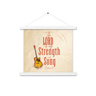 Exodus 15:2 Bible Verse, The LORD is my strength Enhanced Matte Paper Poster With Hanger Wall Art White 14″×14″