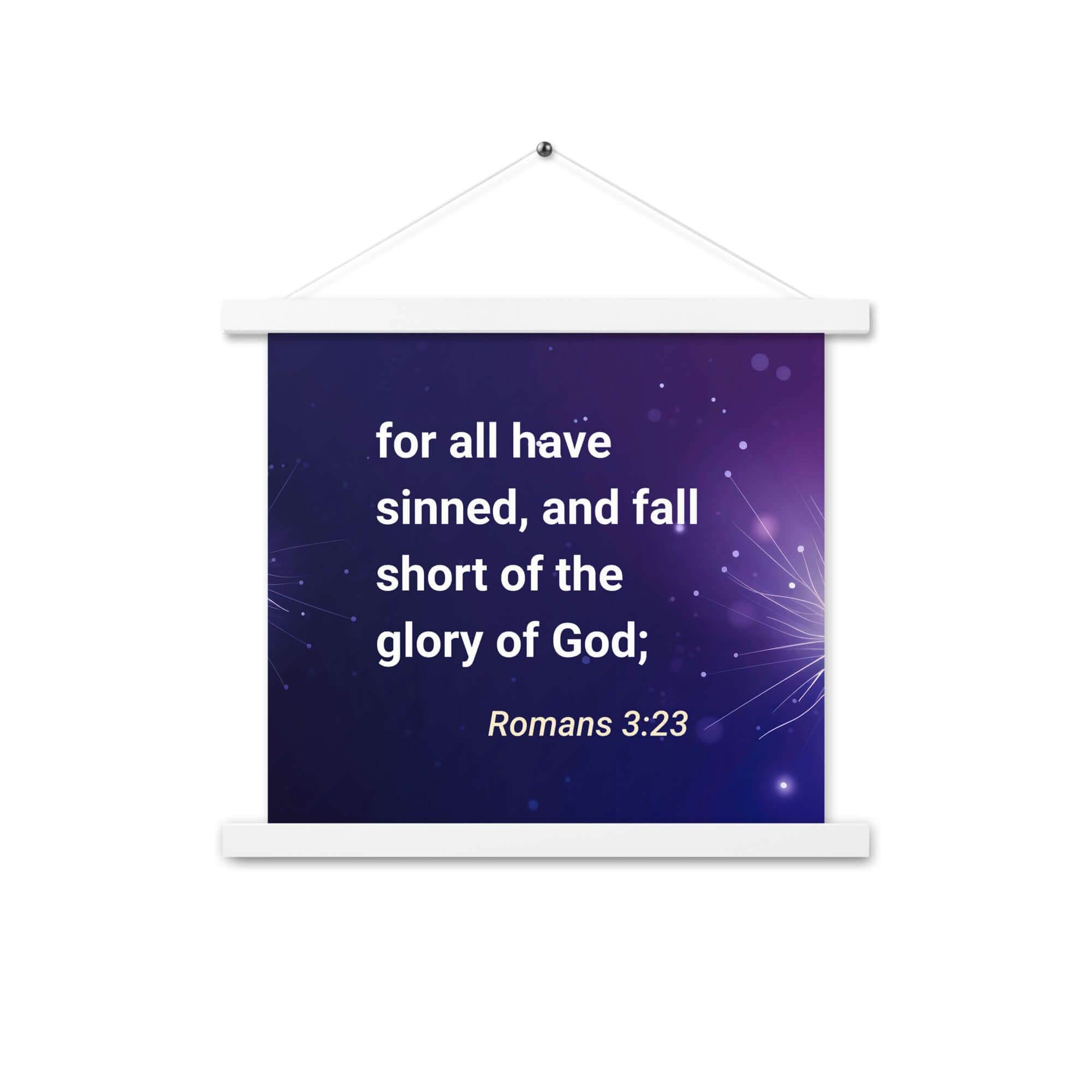 Romans 3:23 Bible Verse, all have sinned Enhanced Matte Paper Poster With Hanger Wall Art White 14″×14″