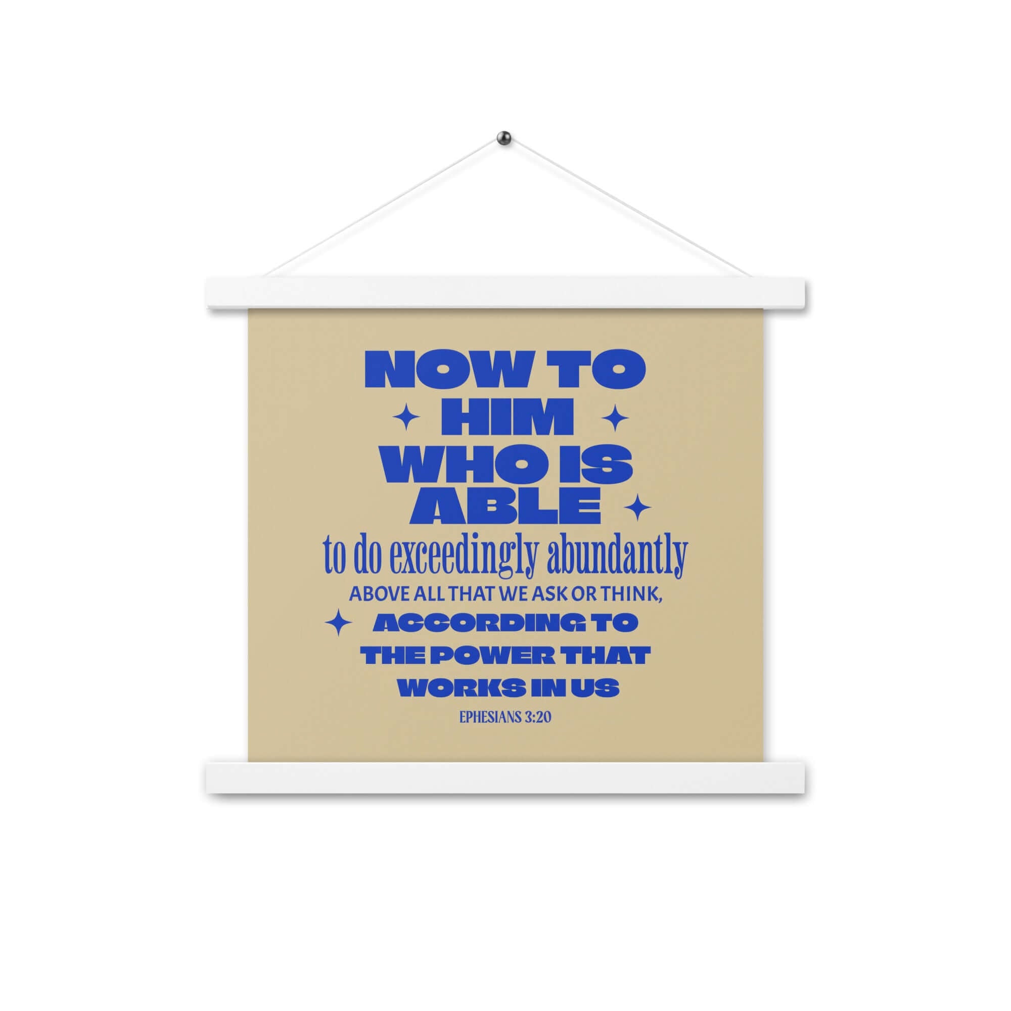 Ephesians 3:20 Bible Verse, power in us Enhanced Matte Paper Poster With Hanger Wall Art White 14″×14″